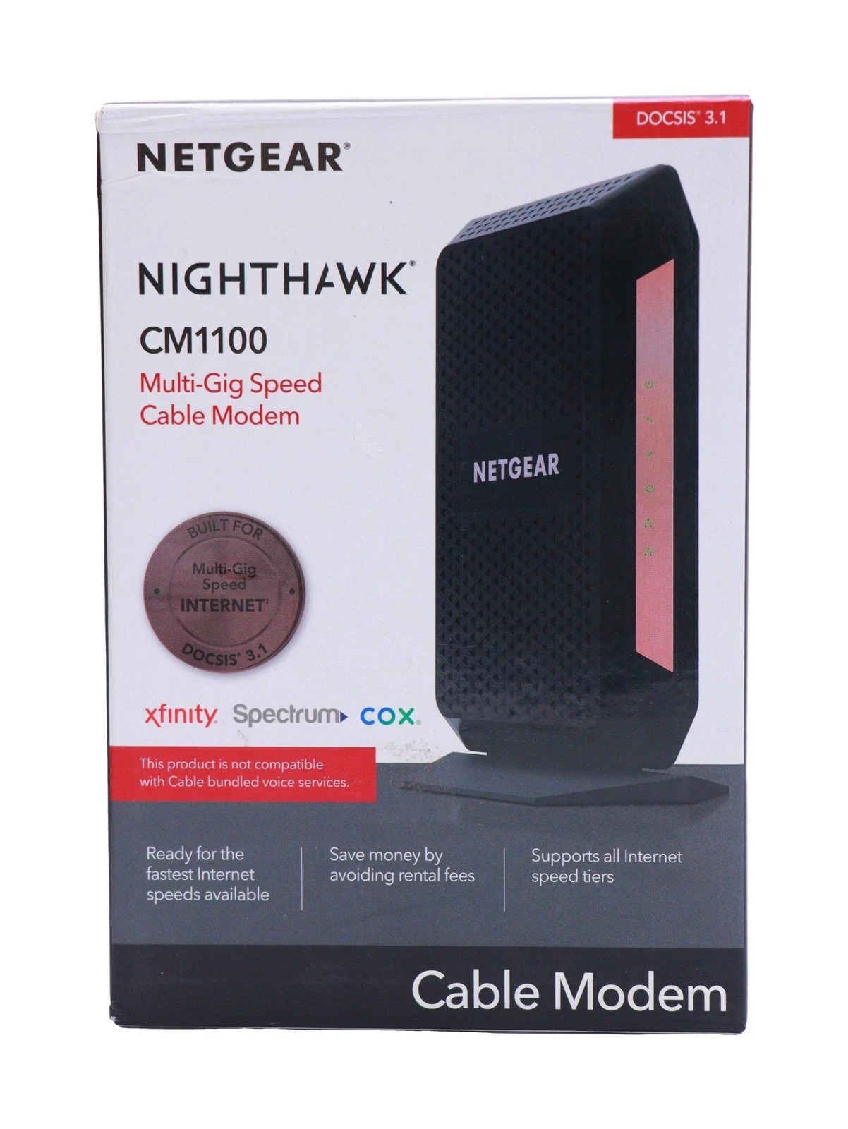 NETGEAR Nighthawk CM1100 Multi-Gig Cable Modem DOCSIS 3.1