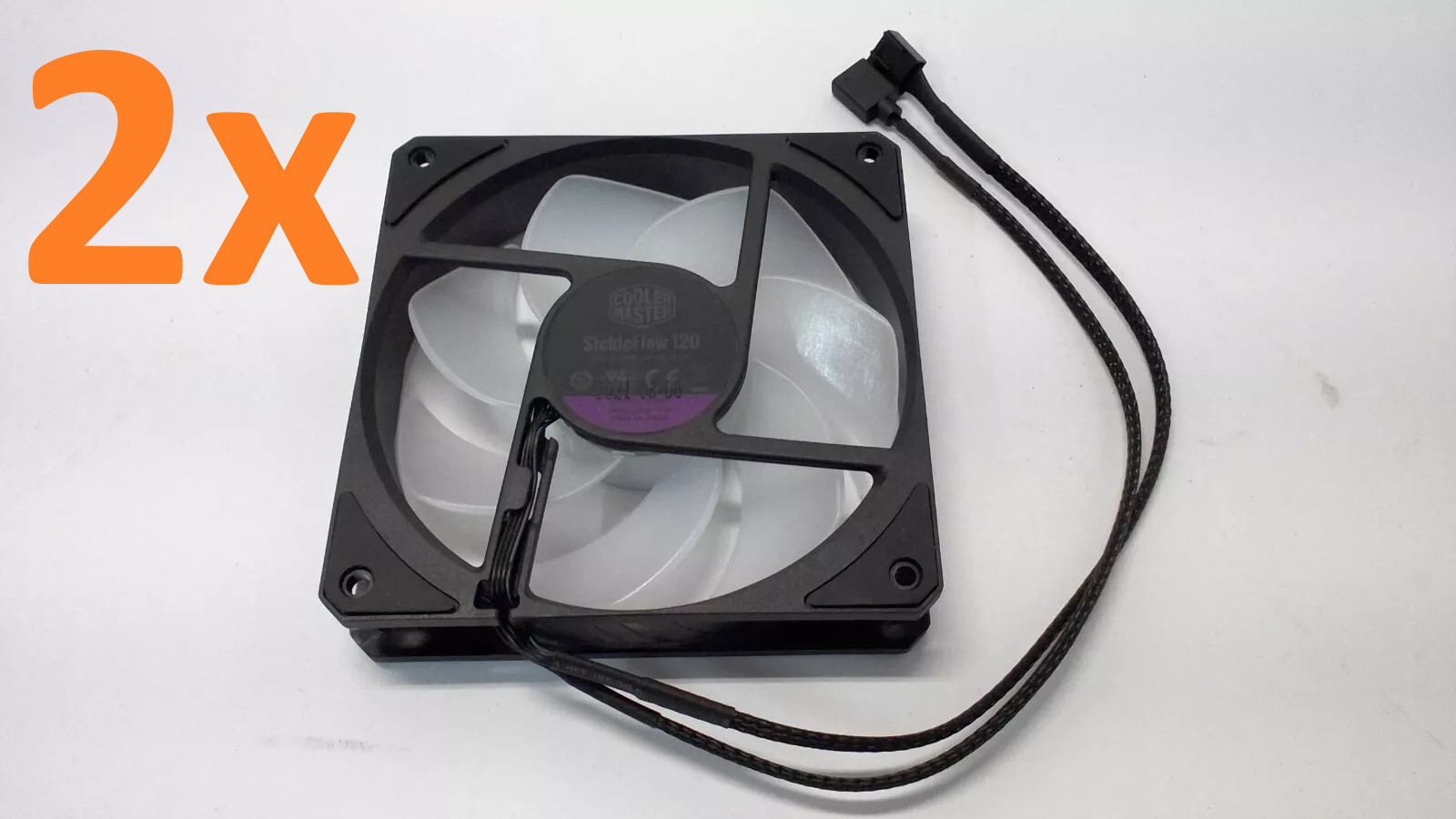 Lot of 2 - Cooler Master SickleFlow 120 Fan DF1202512RFMN Non LED 650-1800RPM