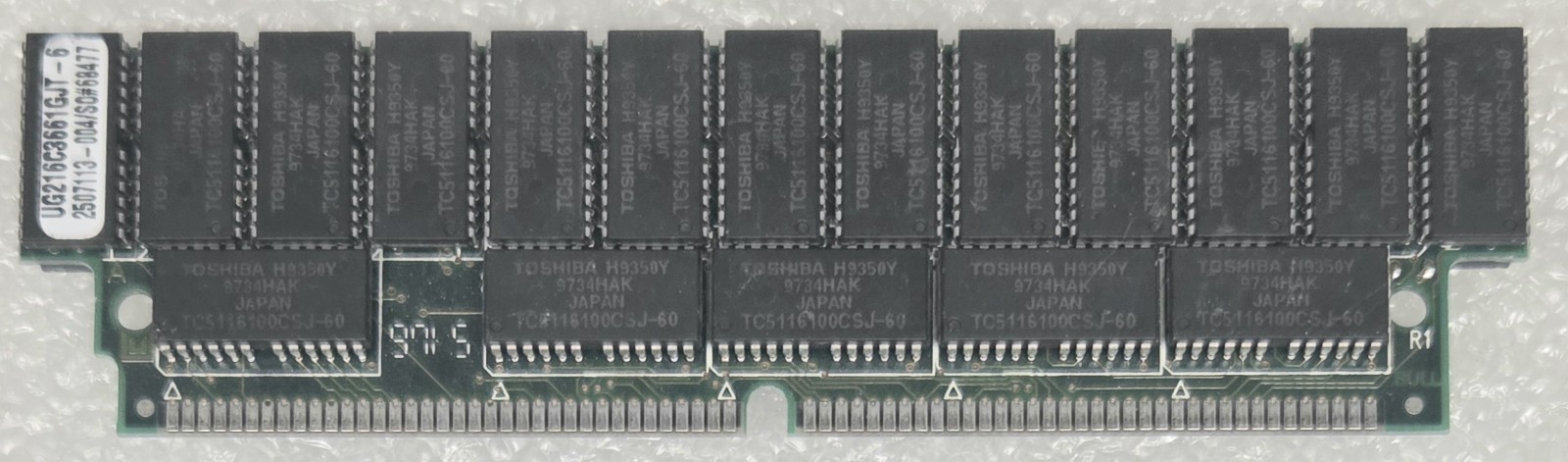 Genuine Toshiba 32MB 8Mx36  60ns 72pin FPM SIMM Memory UG216C3661GJT-6 w/Parity