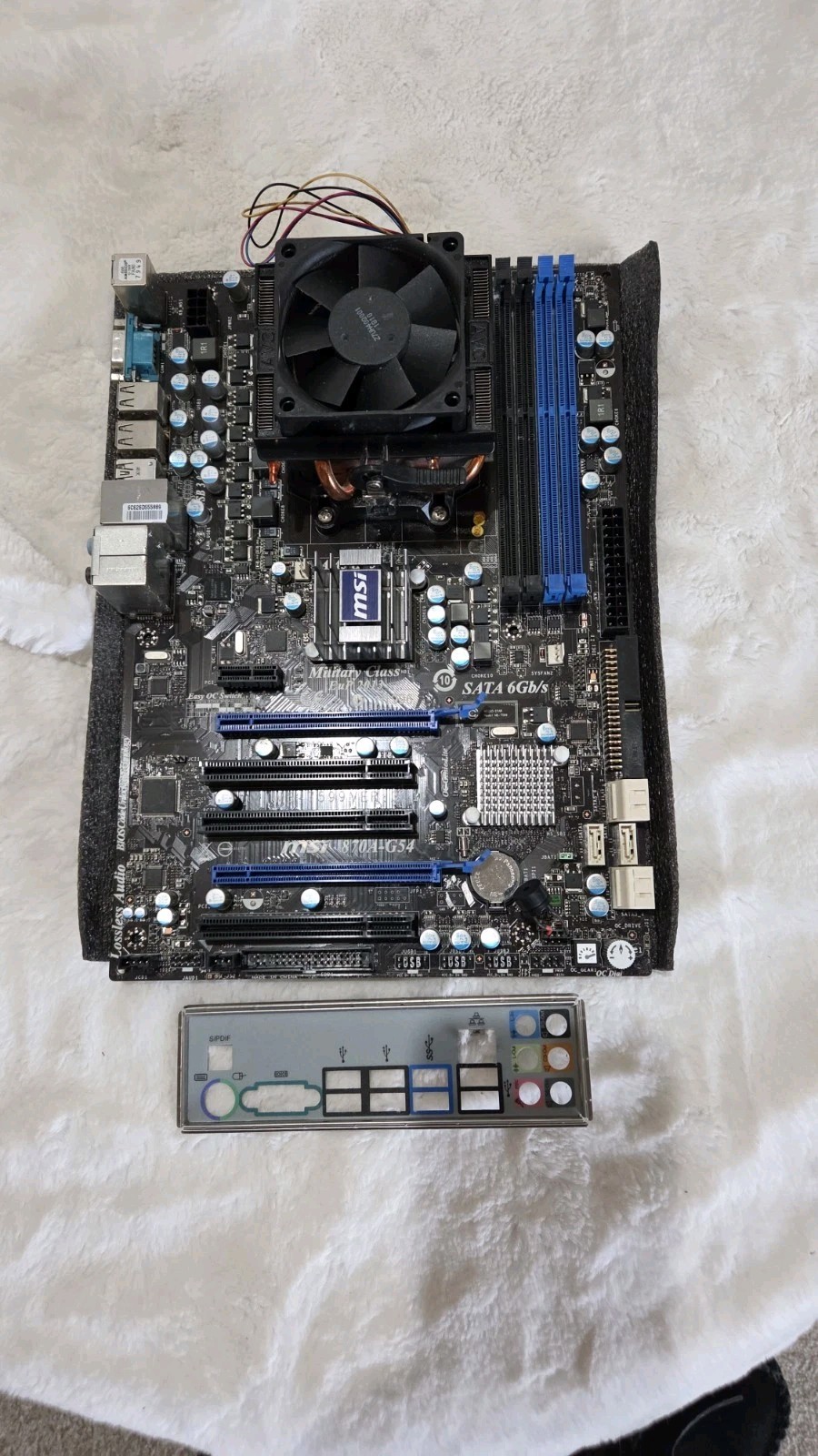 MSI 870A-G54, Socket AM3, AMD Motherboard complete with Phenom II X4 965