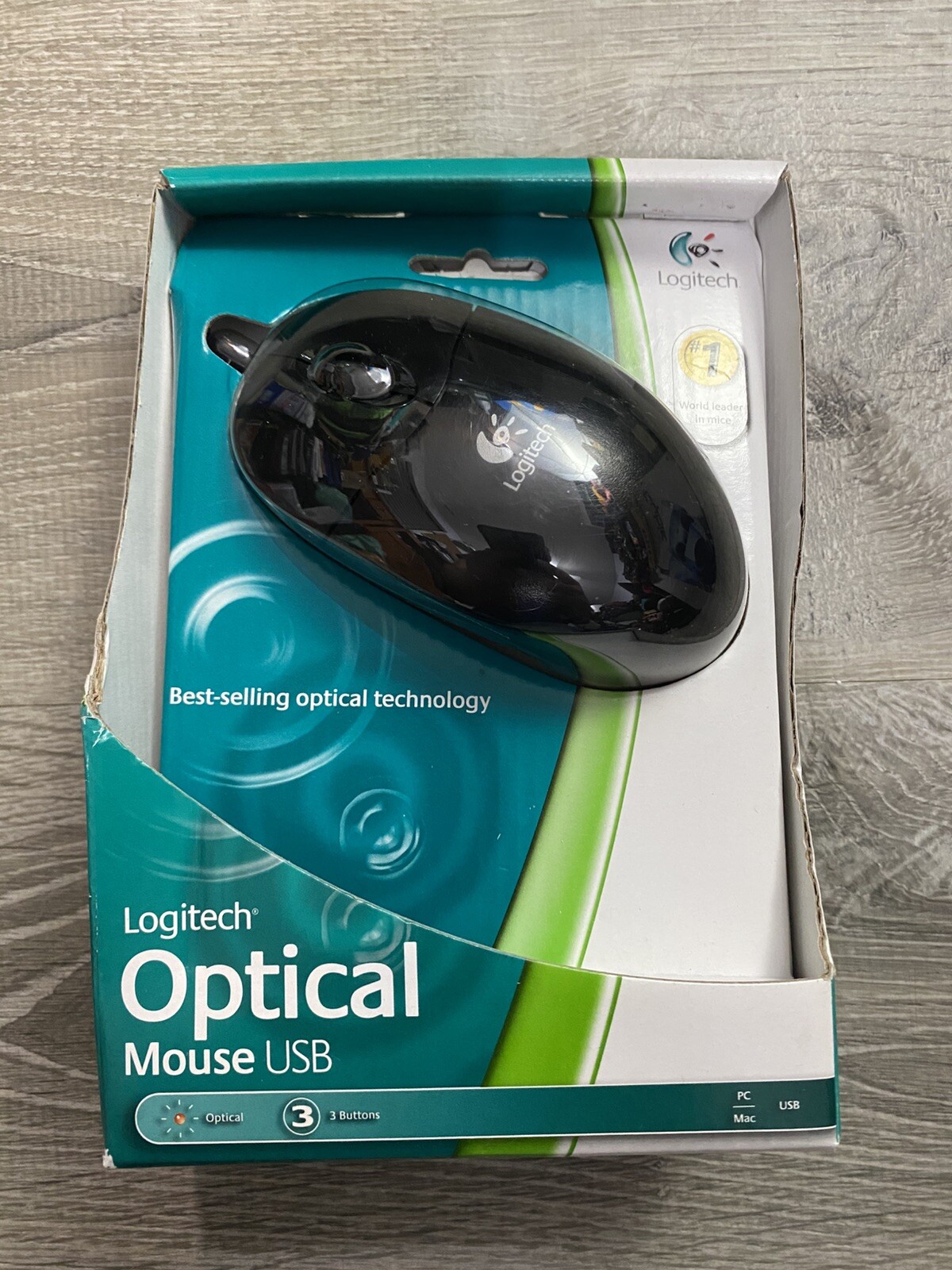 New Logitech USB Wired Optical Mouse Black 931369-0403 Sealed🔥🔥🔥