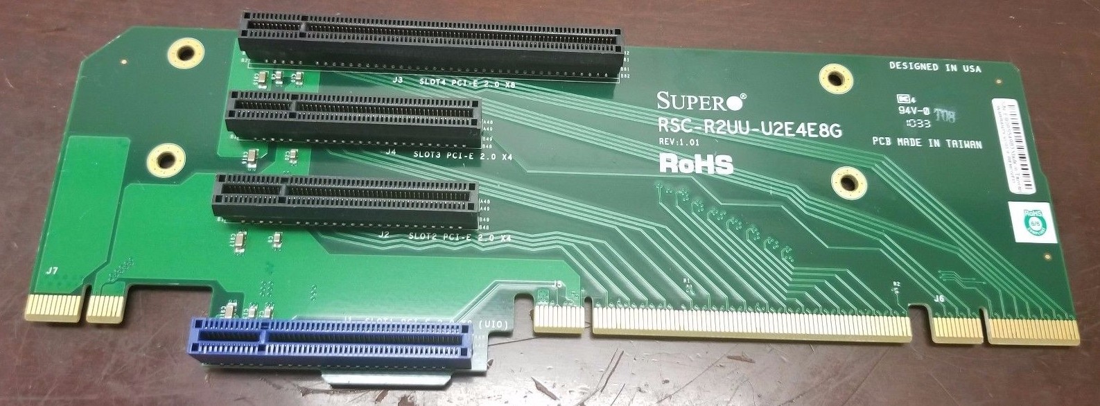 Supermicro RSC-R2UU-U2E4E8G 2U LHS UIO PCI-Express x8 & PCIE x4 Riser Card