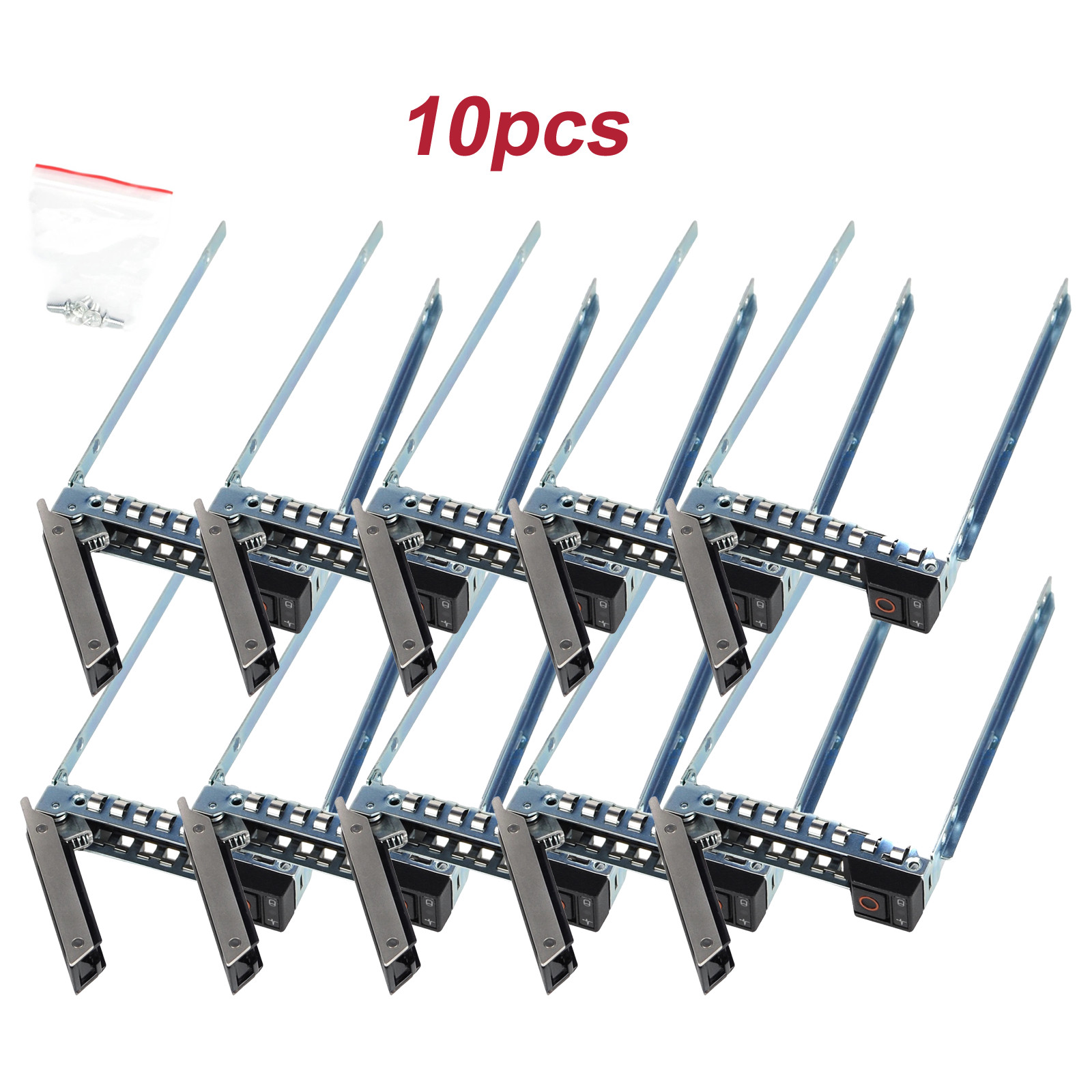 10PCS DXD9H 2.5" SFF SAS SATA Hard Drive Tray Caddy for Dell R640 R740 14th Gen