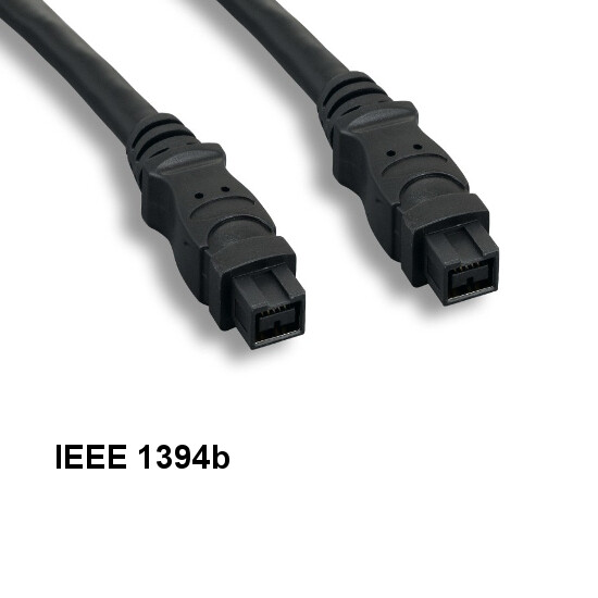 Kentek 3ft IEEE-1394b 9 Pin to 9 Pin Firewire Cable 800Mbps for PC SUN iLink DV