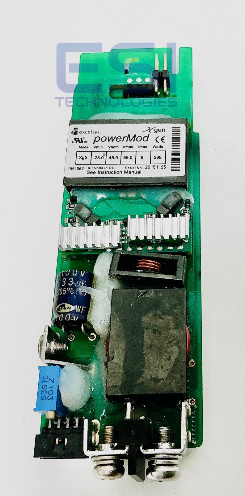 Excelsys PowerMod XG5 Switching Power Supply; 28-58vdc 6a 288w . SKUP2