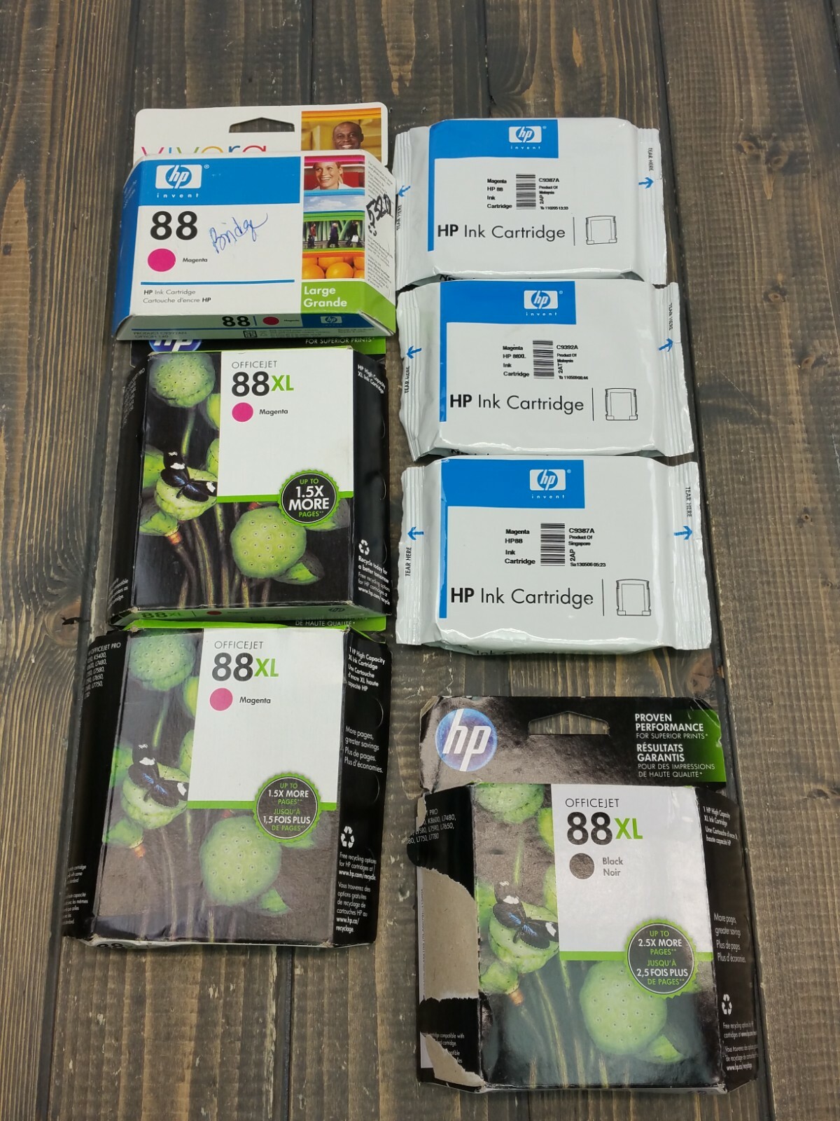 7x Genuine HP  88 88XL Black Magenta Ink Cartridges for K550 K5500TN K54400
