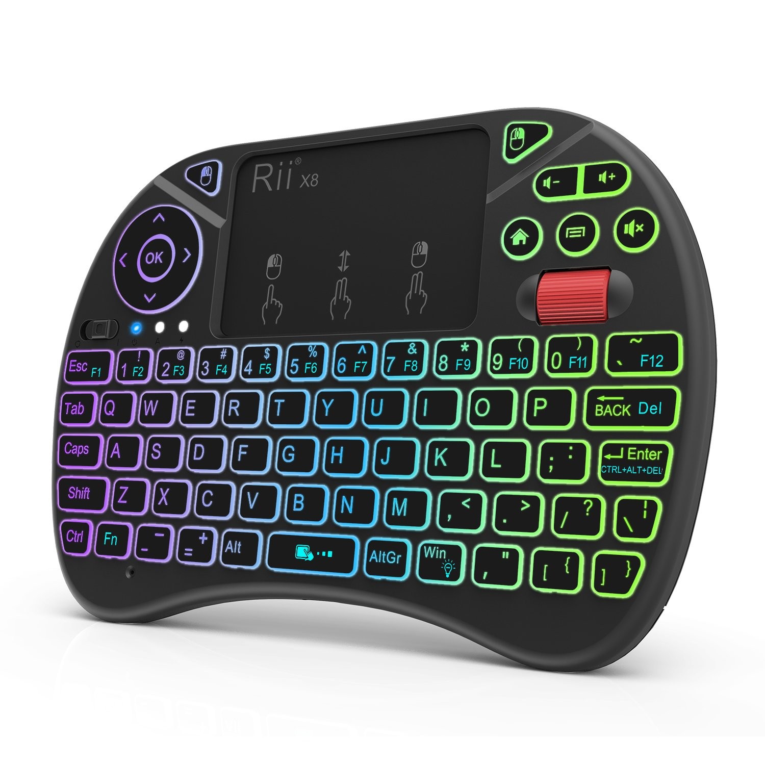 Rii X8 Mini Keyboard,2.4GHz Portable Wireless Keyboard with Touchpad...