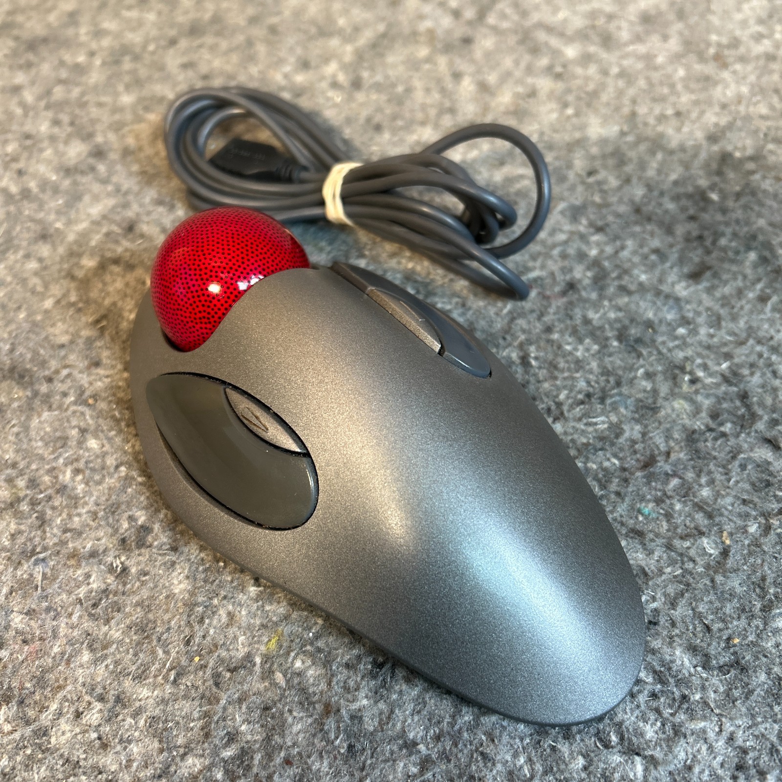 Logitech TrackMan Marble T-BC21 USB Wired Ambidextrous Trackball Mouse Vintage