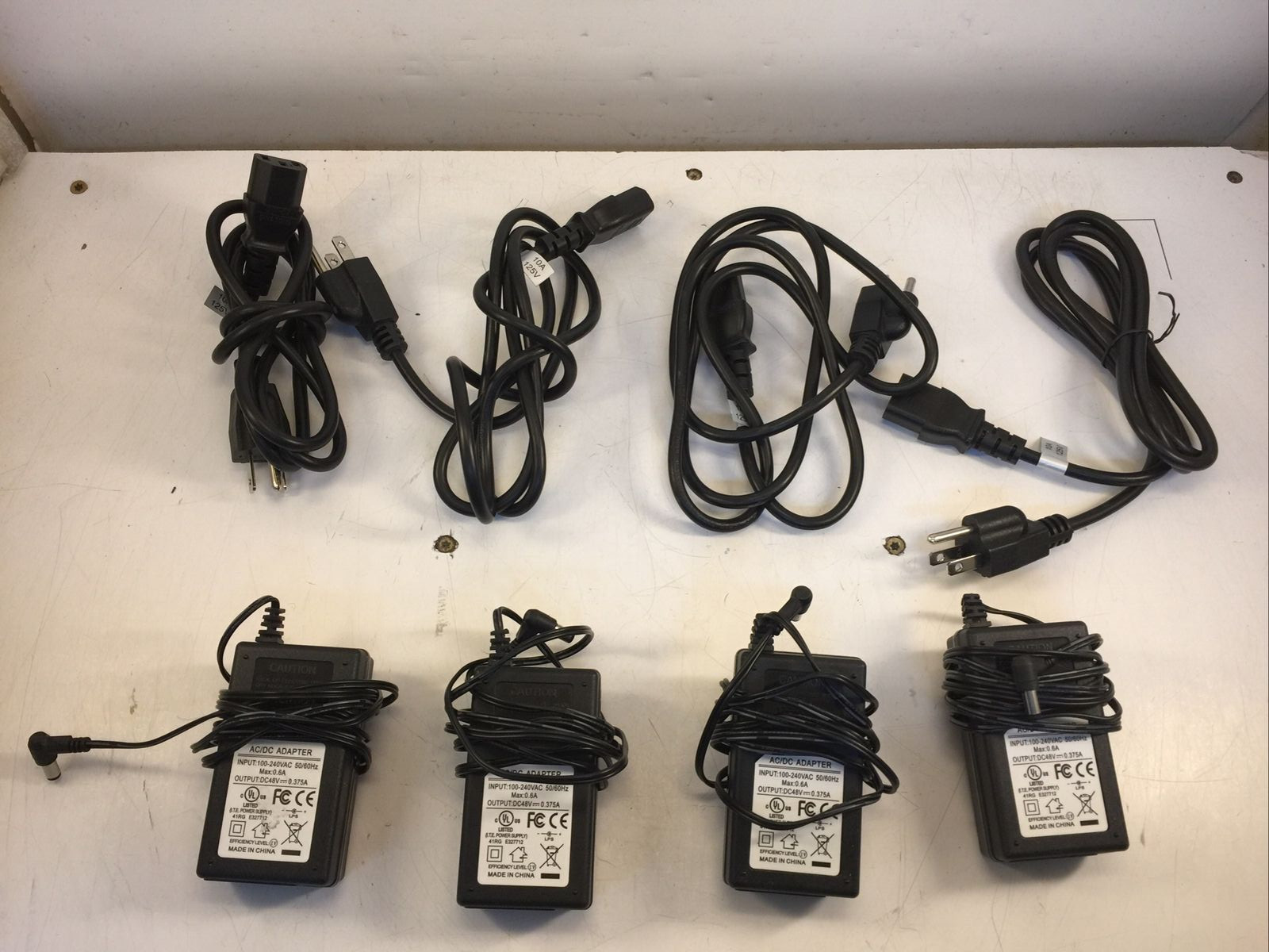 LOT OF 4 Genuine AC/DC Adapter Output 48V 375mA Power Supply Adapter A20