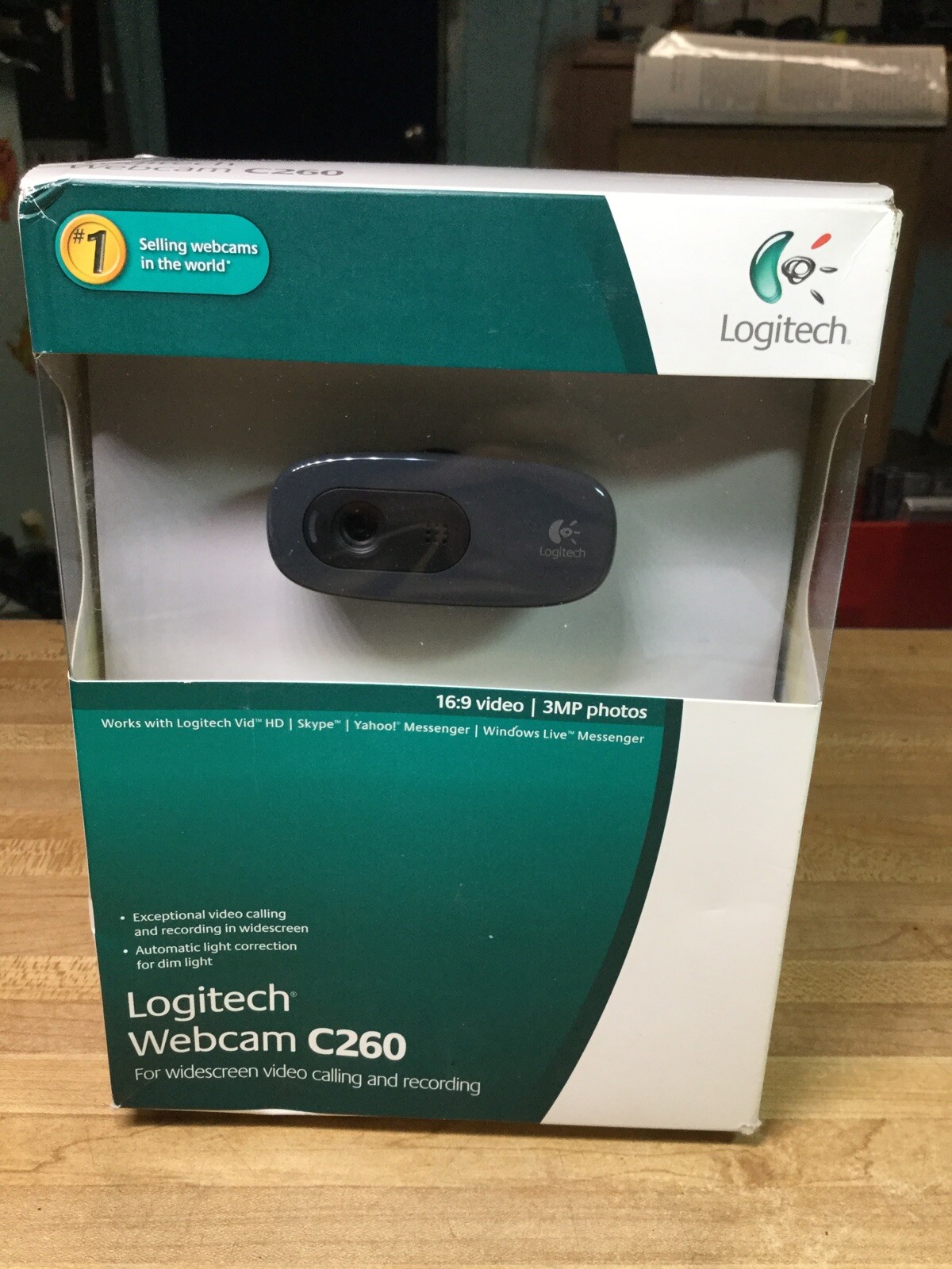 Logitech C260 Web Cam -16:9 Video & 3MP Photos, (damaged Box)