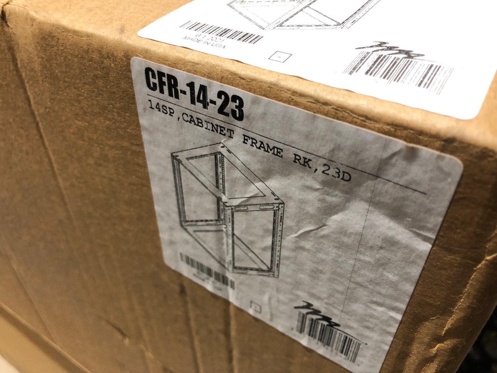 NEW Middle Atlantic CFR-14-23, 14SP Cabinet Frame Rack, 23D