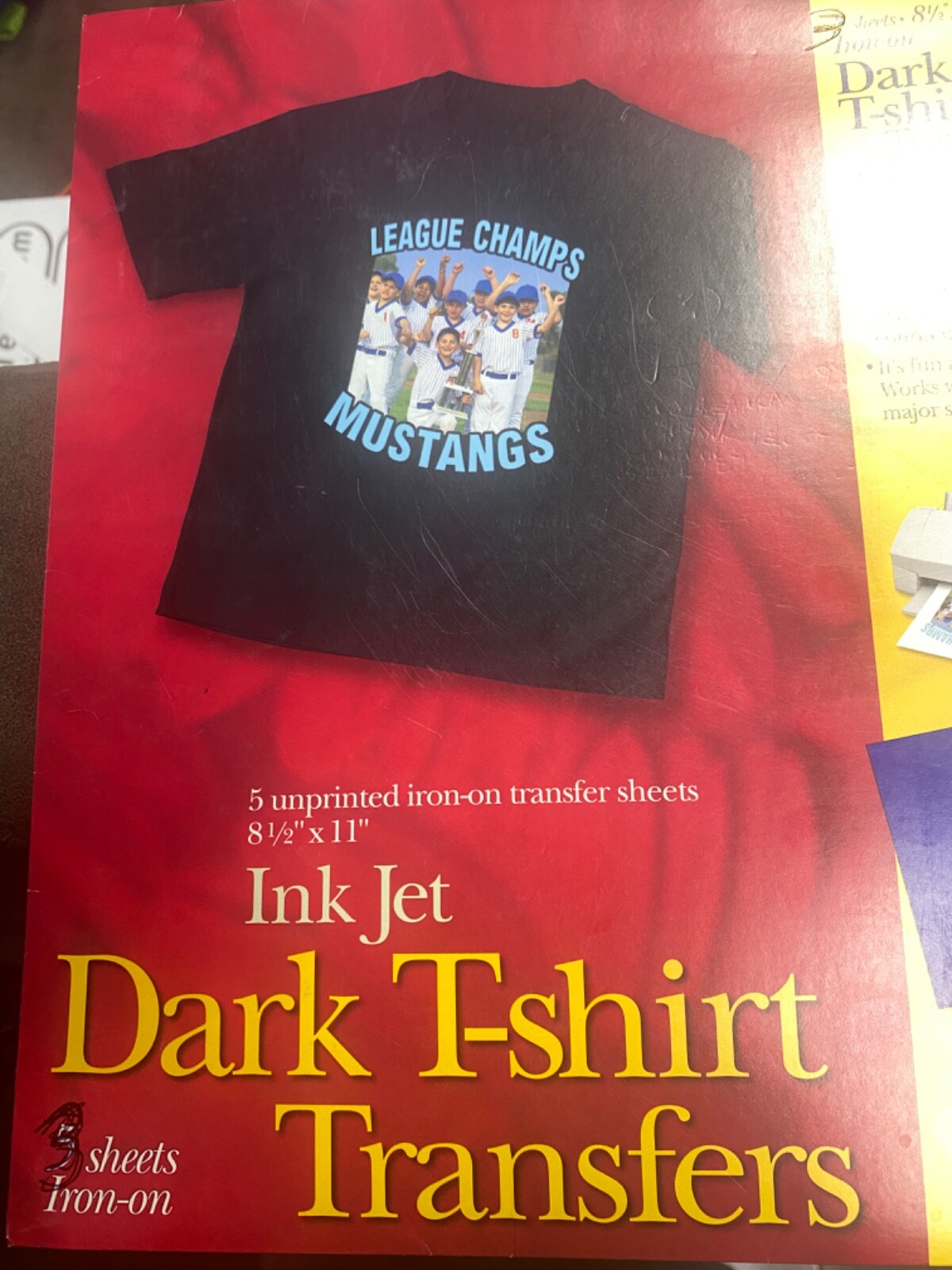 Avery Ink Jet Dark T-Shirt Transfers -8.5"x11 Sheets 3279 (OPEN BOX  3 SHEETS)