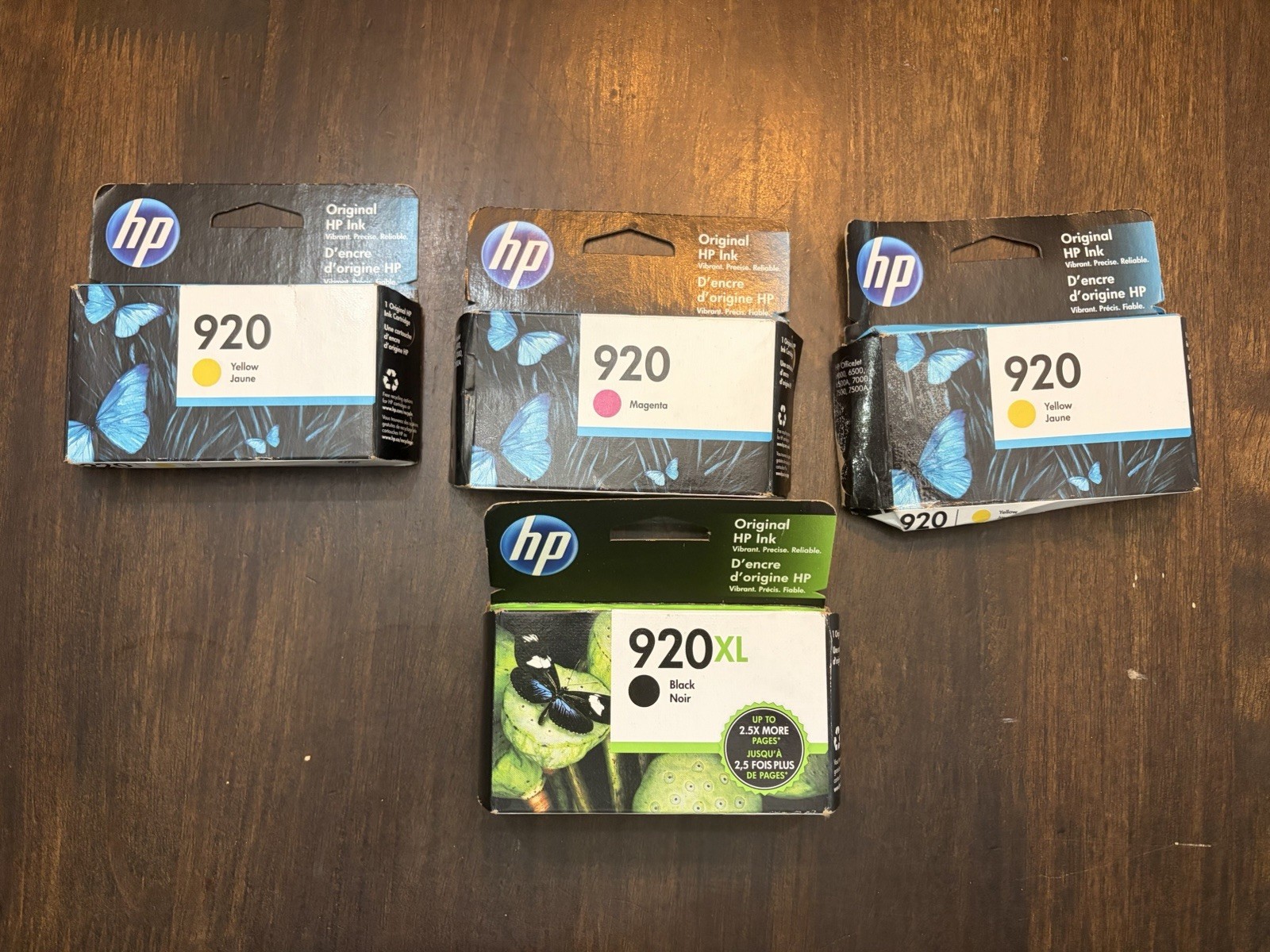 O-4 Lot Of 4 Genuine HP 920 XL Ink Cartridges Expired In P-21