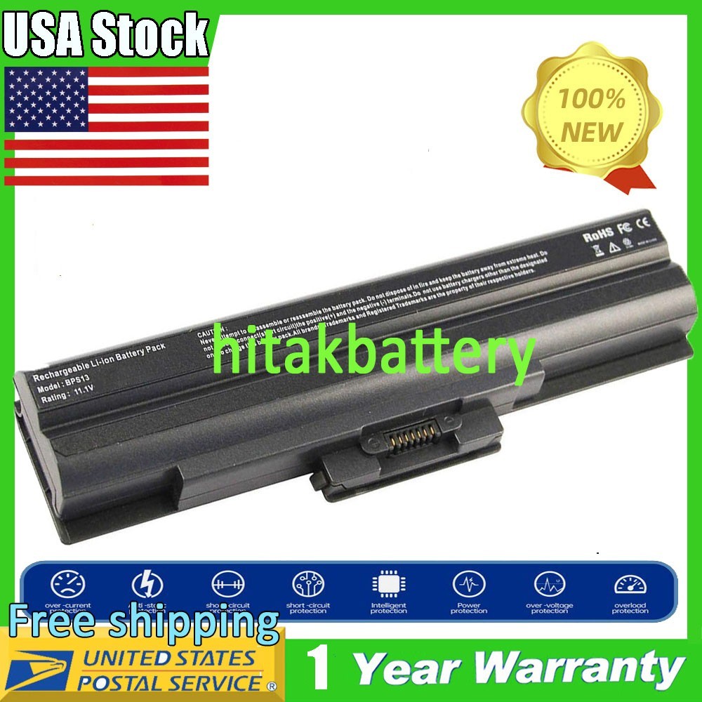 New Battery for Sony VGP-BPS13B VGP-BPS13A VGP-BPS13B/Q VGP-BPS21A VGP-BPS13A/B