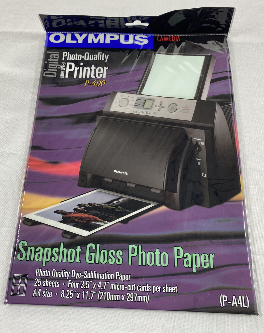 Olympus Camedia Digital High Speed Photo Quality Printer P-400 Gloss Paper 25 PC