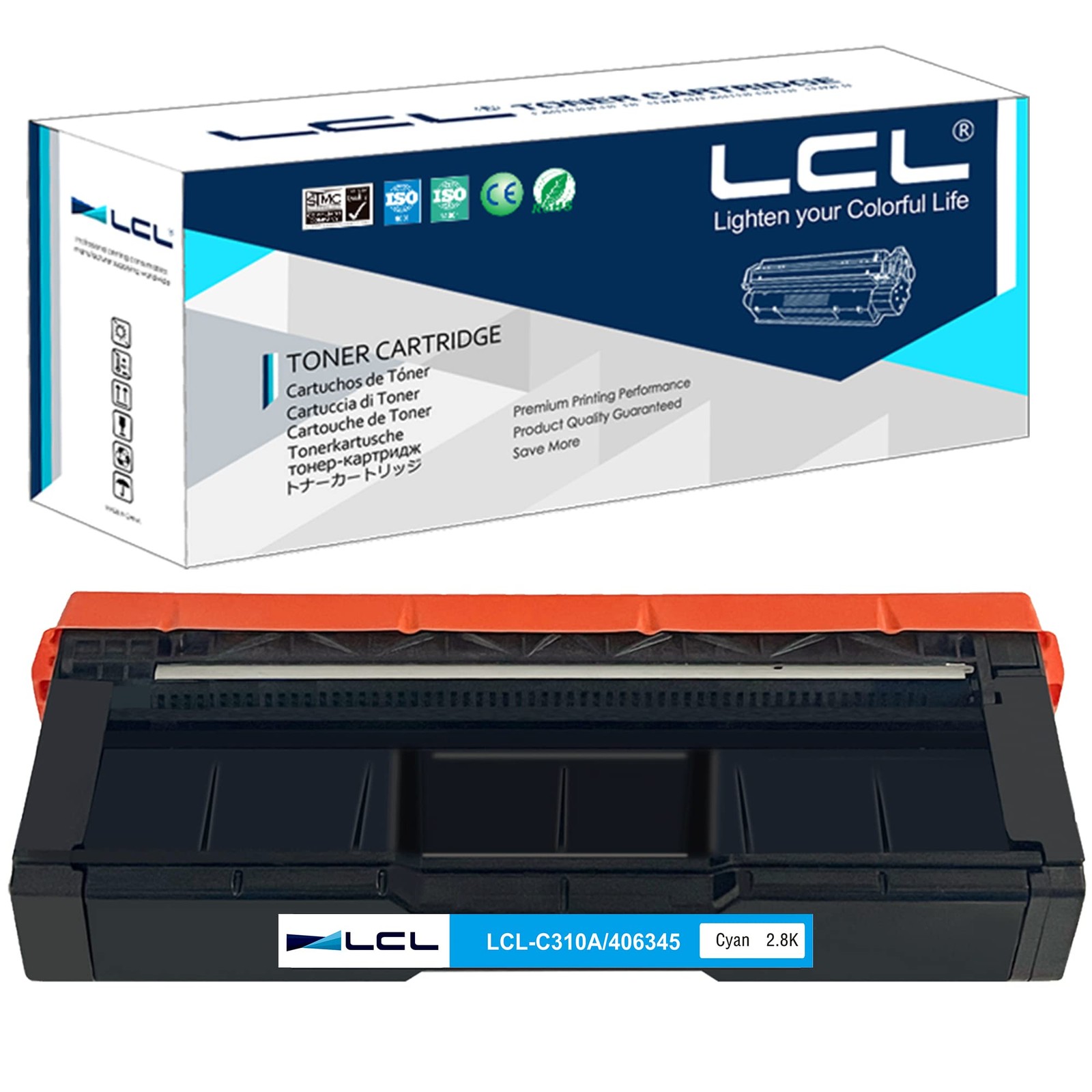 LCL Compatible Toner Cartridge for Ricoh SP C310A (1-Pack Cyan)