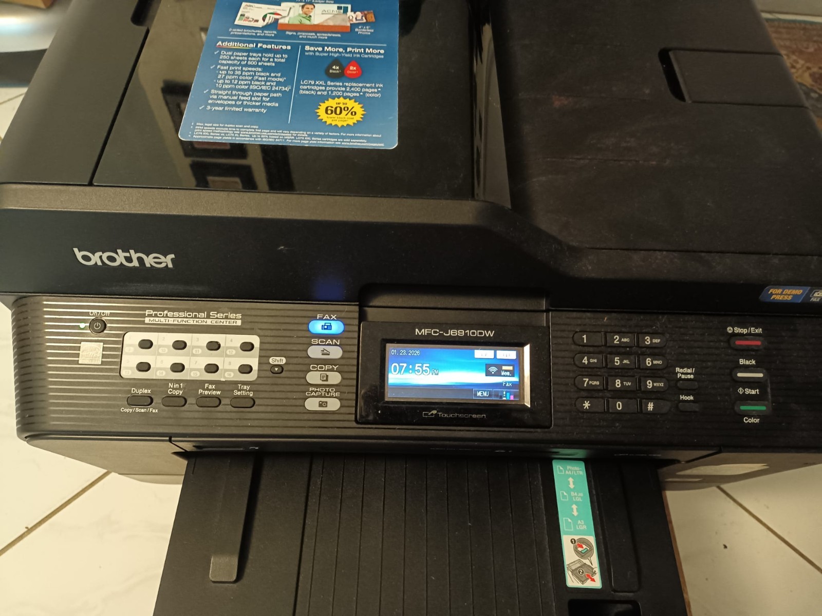 Brother MFC-J6910DW All-In-One Inkjet Printer, Fax, Scanner, great condition