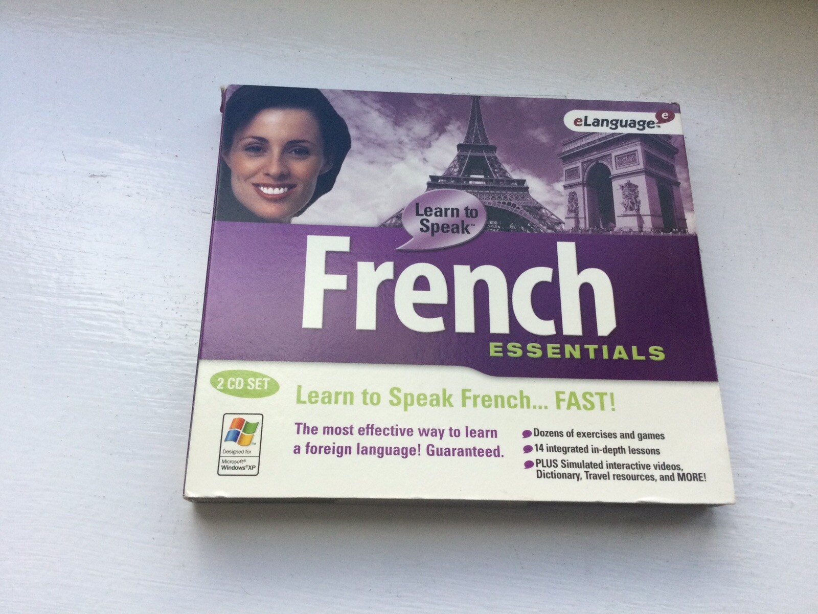 learn to speak French fast by “e language” 2 CD SET FOR MICROSOFT WINDOWS XP