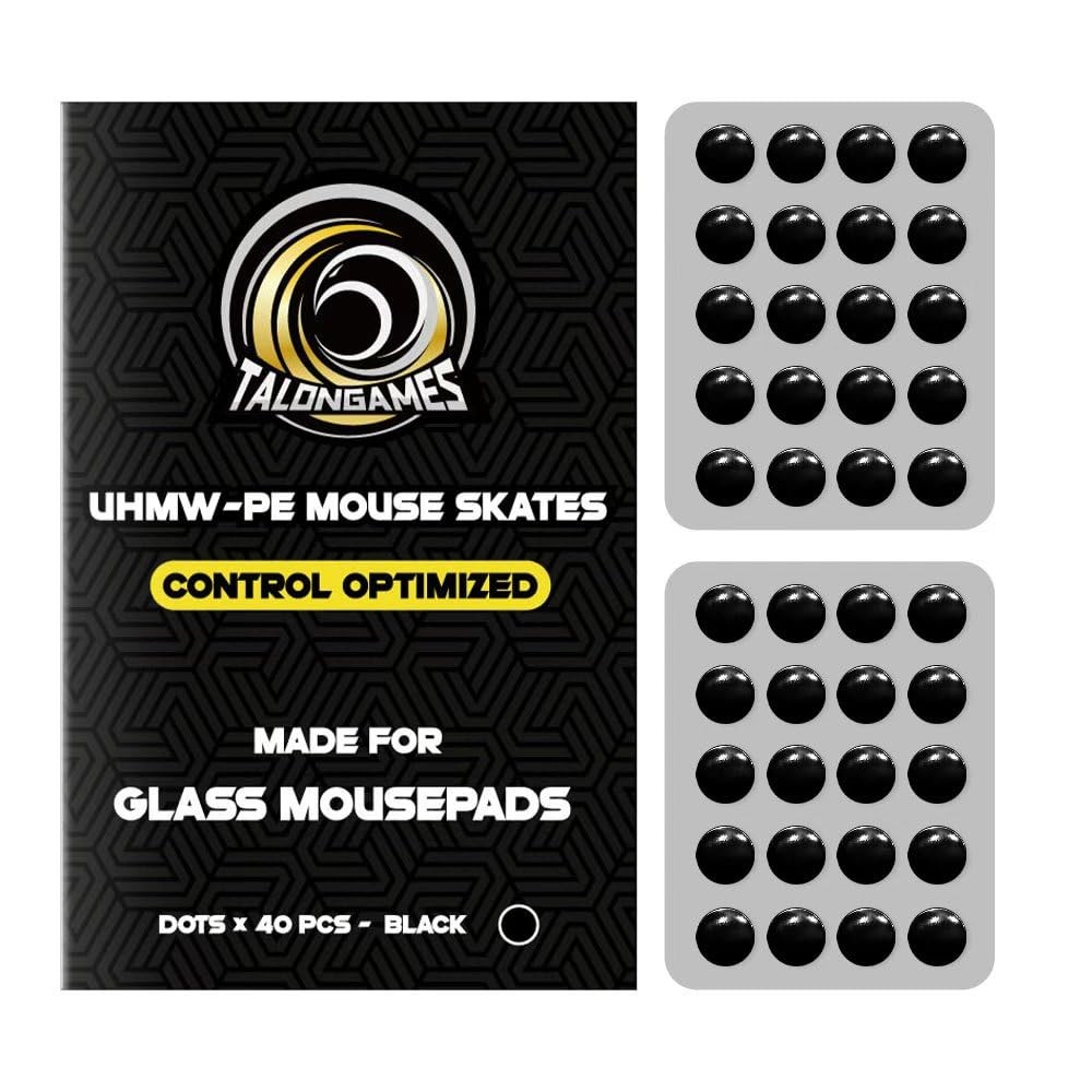 Mouse Skates for Glass Mousepads | HighDensity UHMWPE | Universal Round Dots ...
