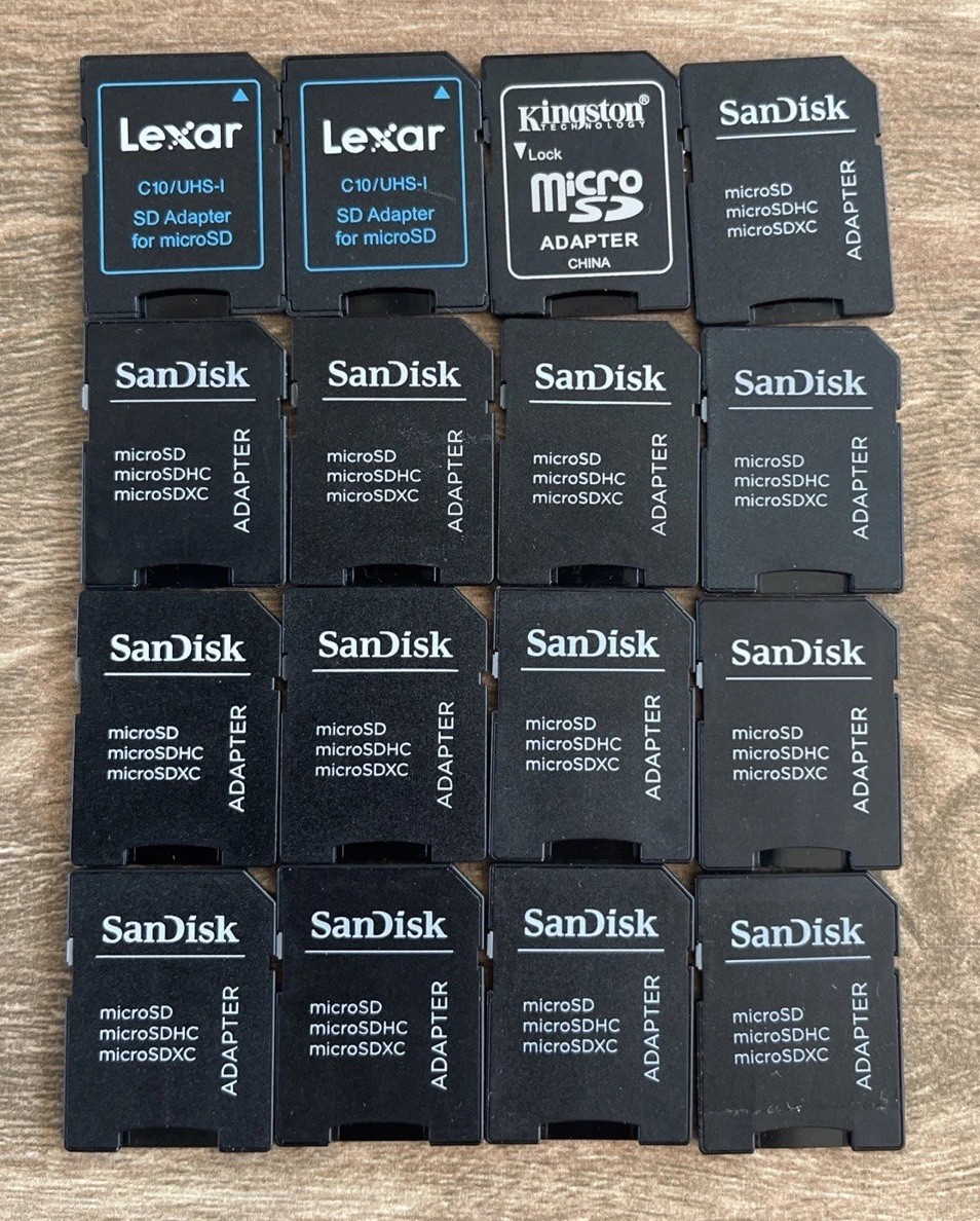 Lot Of 16 Micro SD Adapter To SD HC SDHC Memory Card Adapter Reader ——_-______3