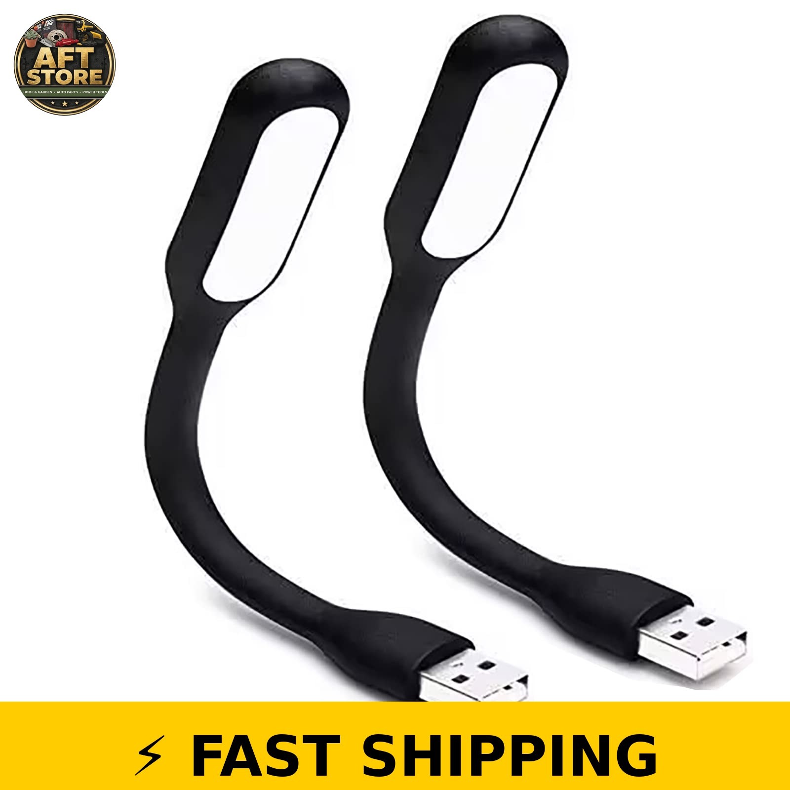 Soseelnee Mini Flexible USB LED Reading Lamp - 2 Pack (Black)