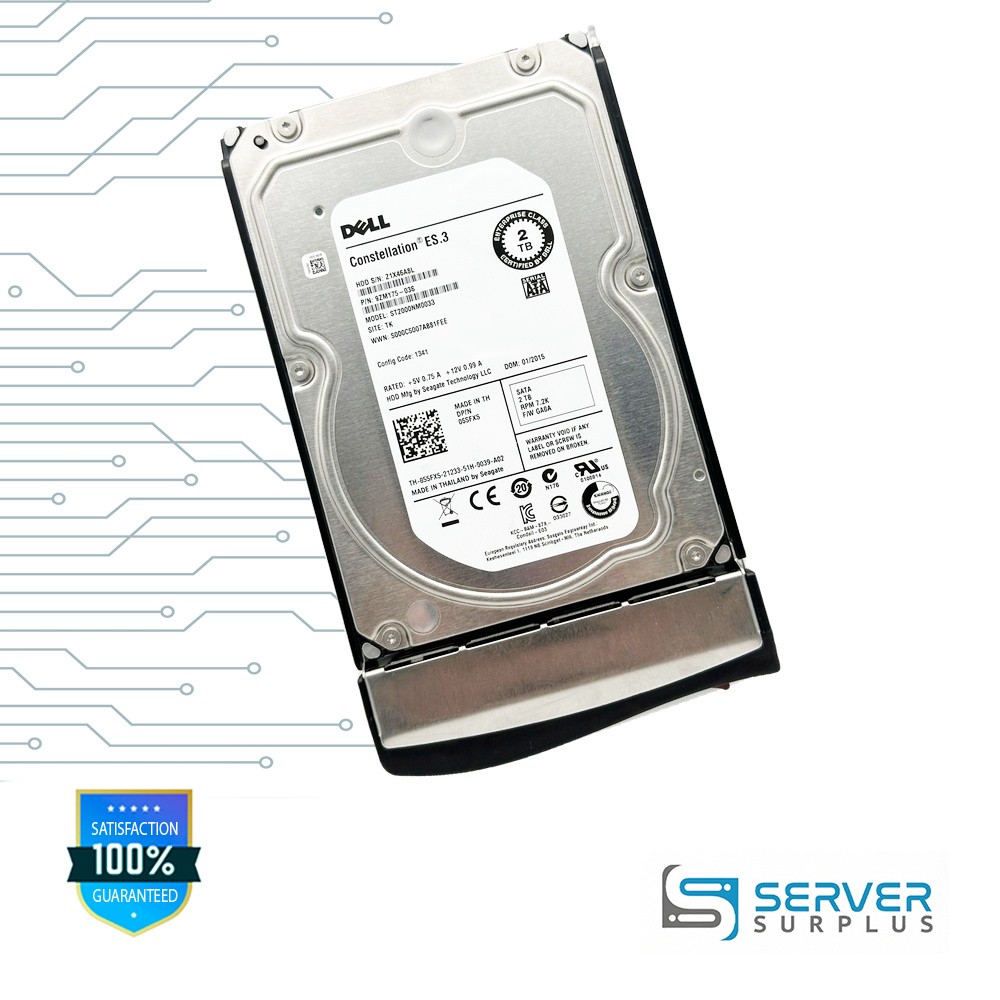 Dell Constellation ES.3 2TB SATA 7.2K 3.5 in Enterprise HDD | 055FX5