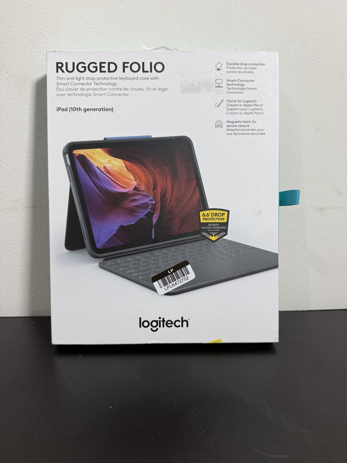 Logitech Slim Folio Keyboard Case for Apple iPad 10th Gen. and A16 - Oxford Gray