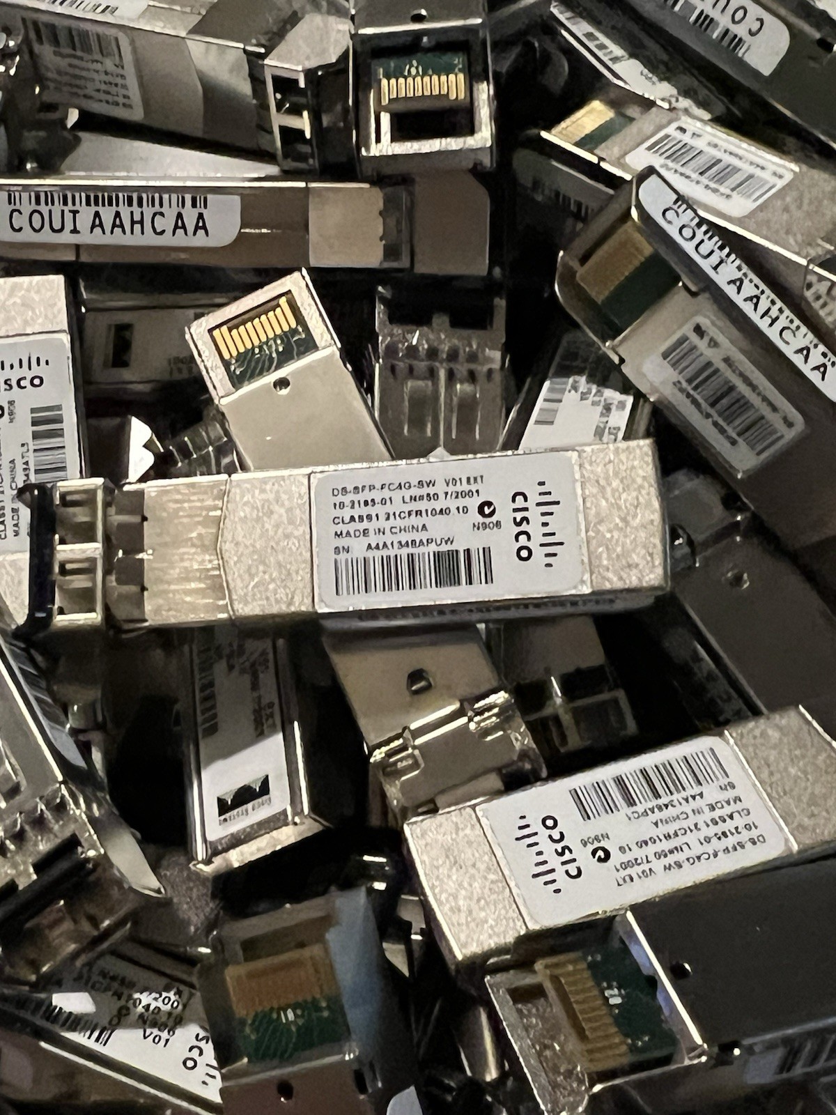 LOT OF 44 Used Cisco DS-SFP-FC4G-SW SFP Transceiver Modules