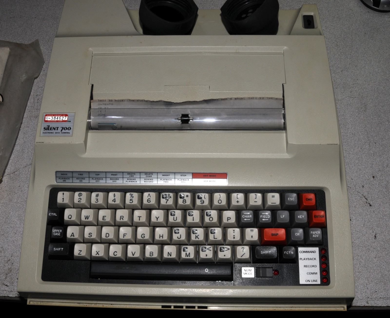 RARE TEXAS INSTRUMENTS 765 BUBBLE MEMORY DATA TERMINAL, USED