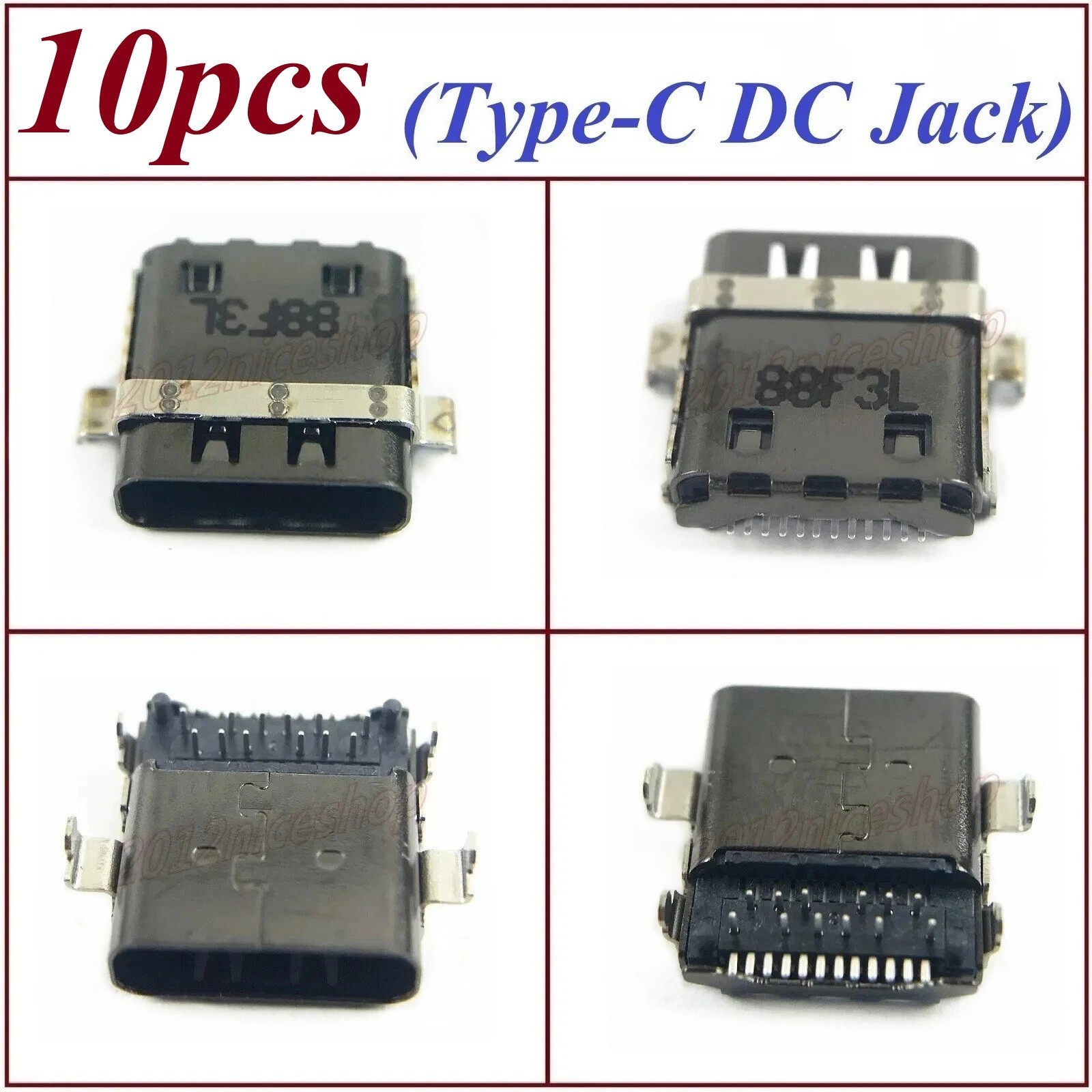 10pcs OEM USB-C DC in Power Socket Jack For Dell XPS 12 9250 / 15 9575 / 17 9700