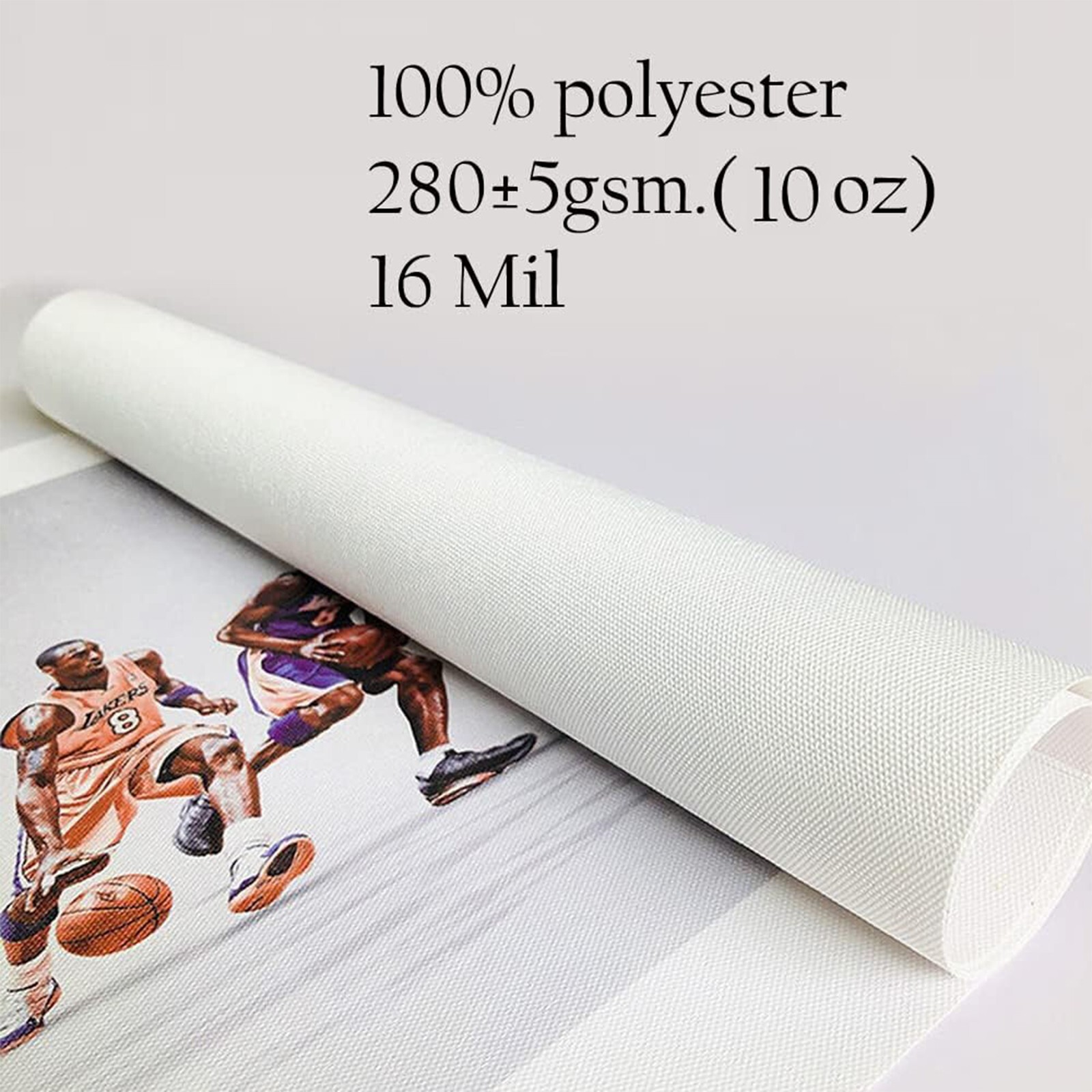 Polyester Canvas Roll 44in x 40ft Waterproof Matte Inkjet Canvas--white