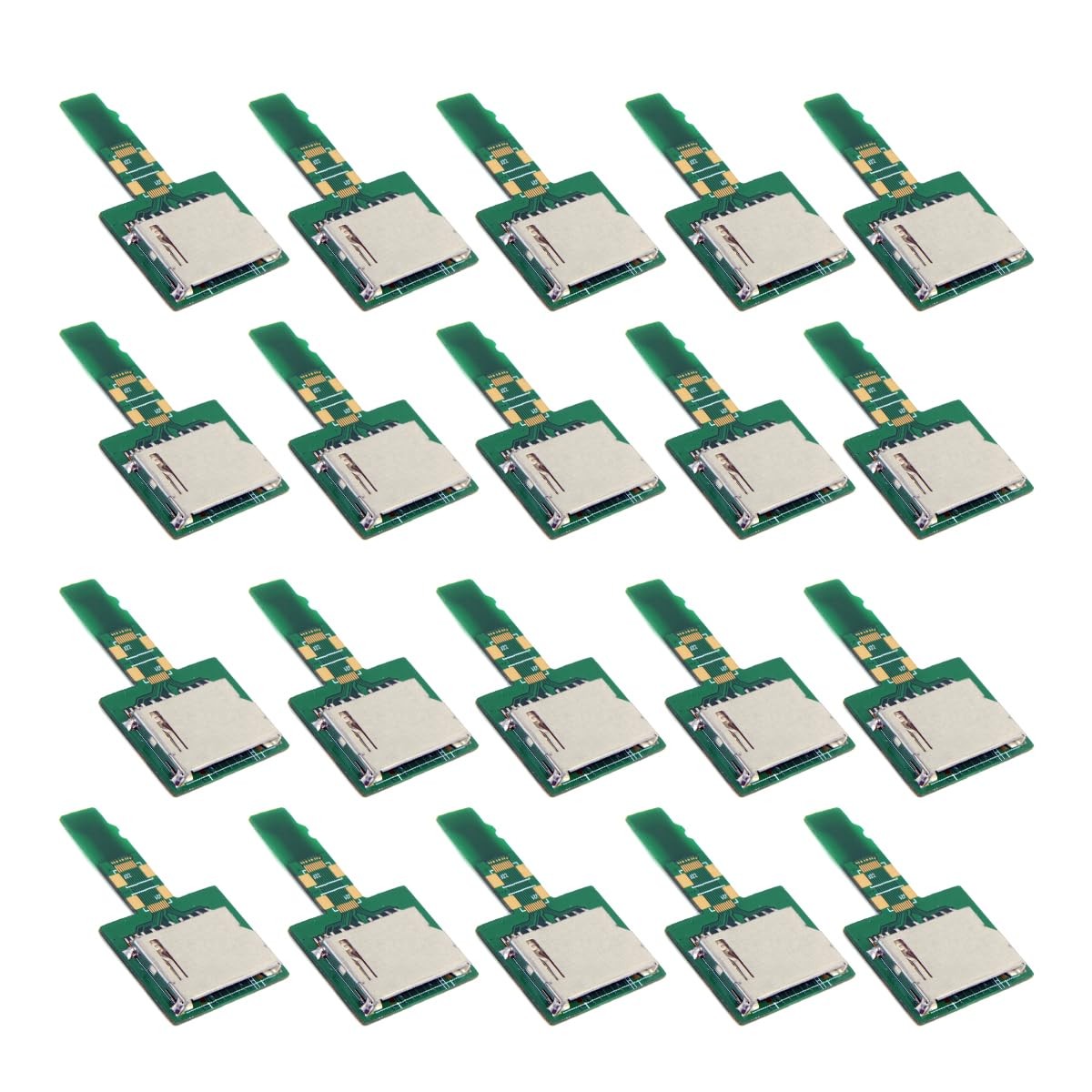 CY 20PCS/lot Micro SD TF Memory Card Kit Male to Standard Female Green 