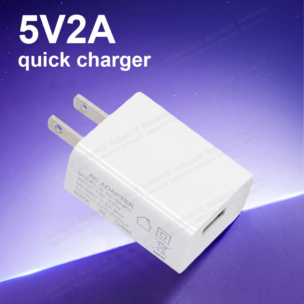 5V 2A Universal USB Wall Fast Charger USB A Power Adapter AC Charging Plug US