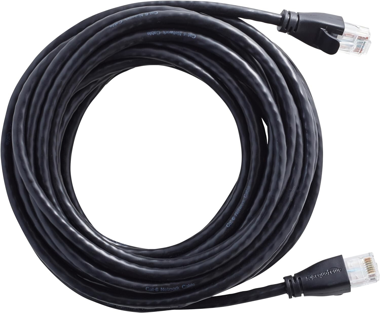 (10 pack) Amazon Basics 25ft RJ45 Cat-6 Ethernet Patch Internet Cable 1Gbps