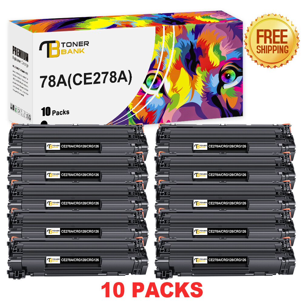 10 Pack 78A CE278A Toner for HP LaserJet Pro M1536DNF MFP P1560 P1566 P1606DN