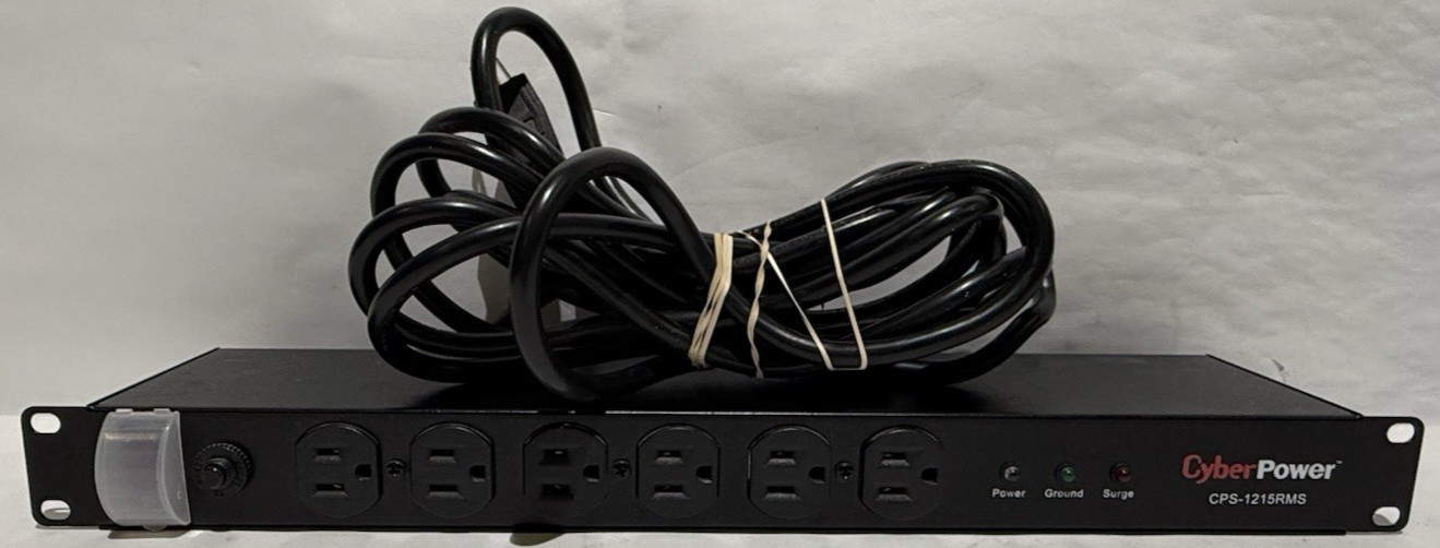 CyberPower CPS1215RMS 1U Rackmount Surge Protector 120V/15A 12 Outlet 15 ft Cord