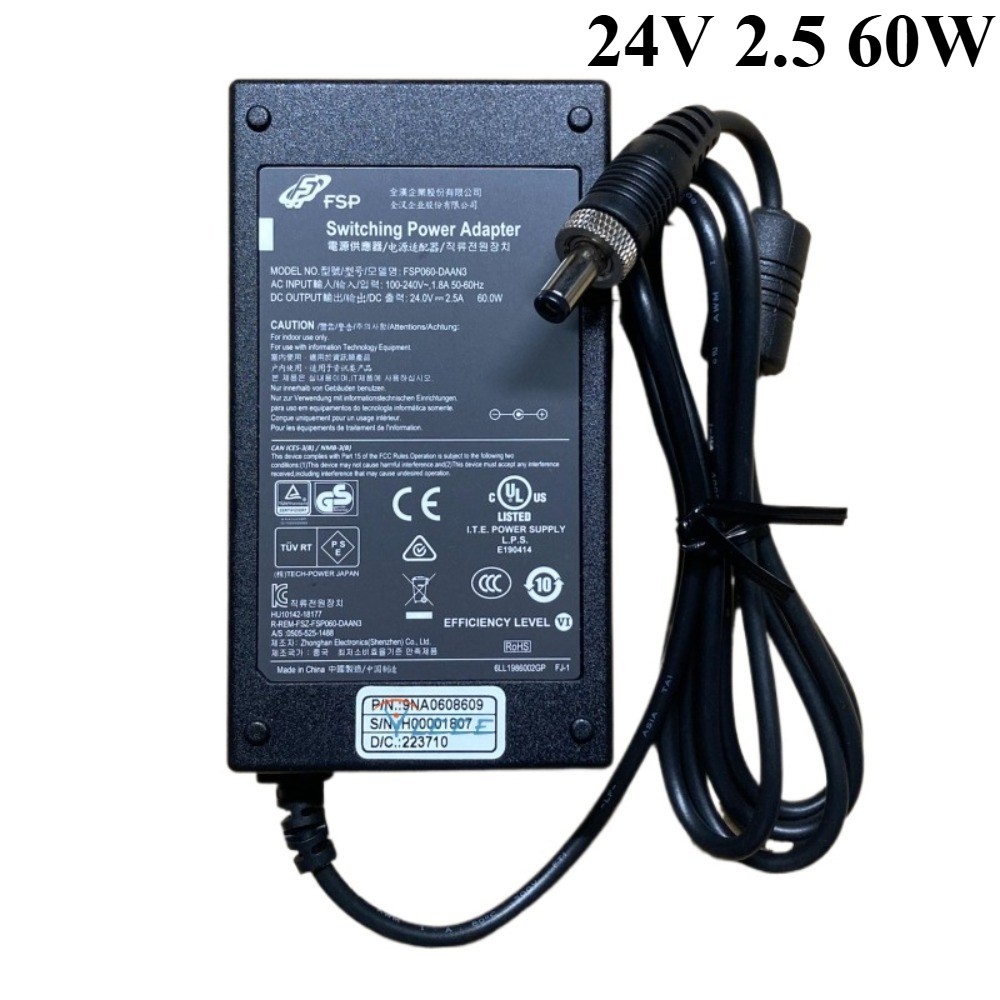 Genuine FSP 24V 2.5 60W Charger FSP060-DAAN3 Power Supply AC Adapter