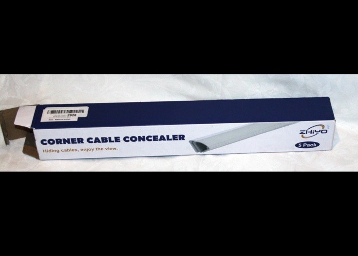 ZhiYo 85in Corner Cable Concealer, Cord Hider - 85 Inches New Open Box-Paintable