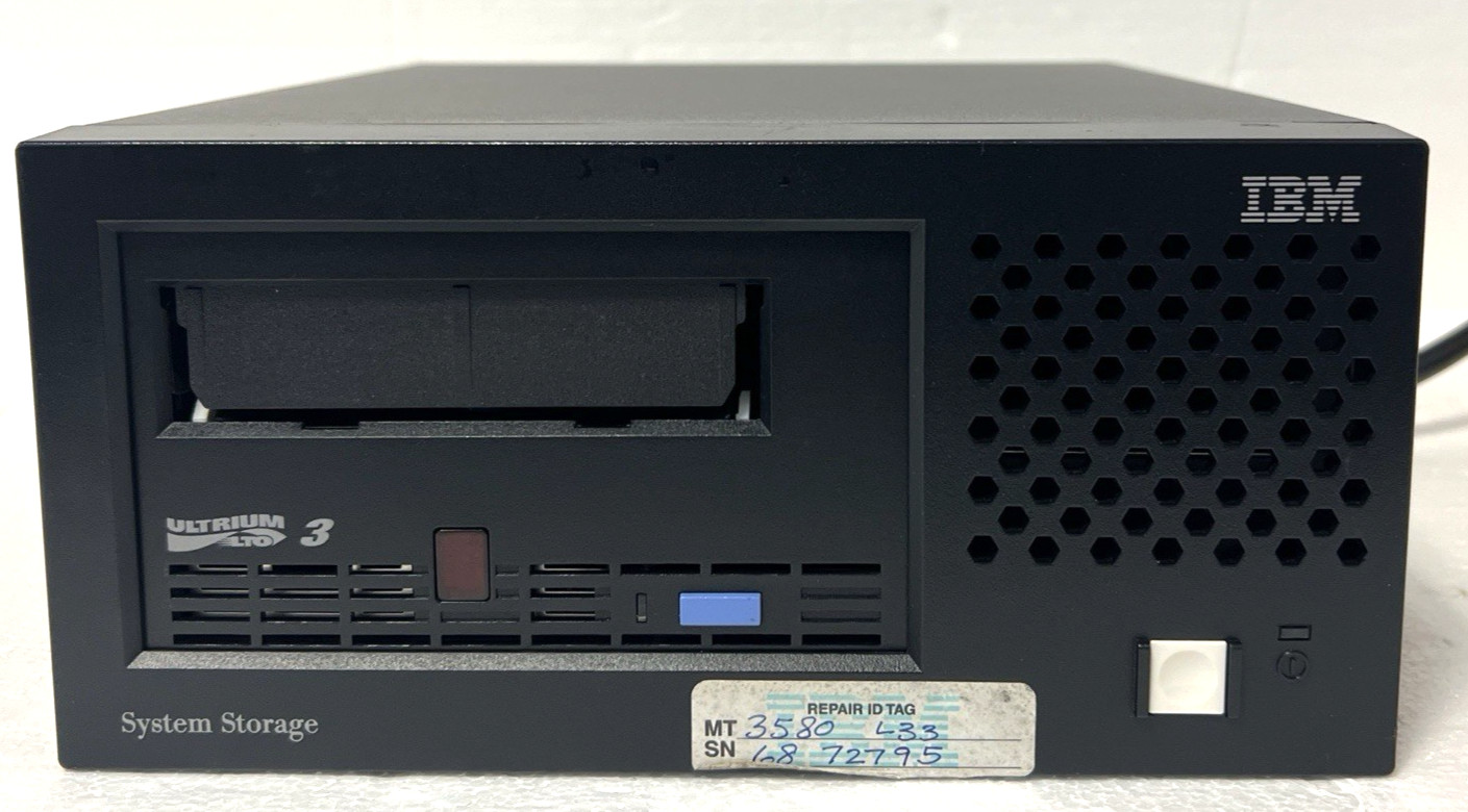 IBM 3580 L33/L3H Ultrium 3 System Storage Data Cartridge Tape Drive Tested