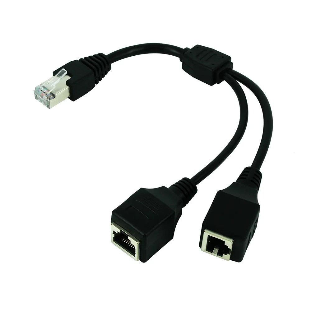 RJ45 Ethernet Splitter Cable 1 to 2 Port LAN Network Extension Adapter US