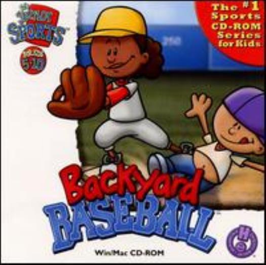 Backyard Baseball 1 PC MAC CD kids build manage team sports athletes bat game