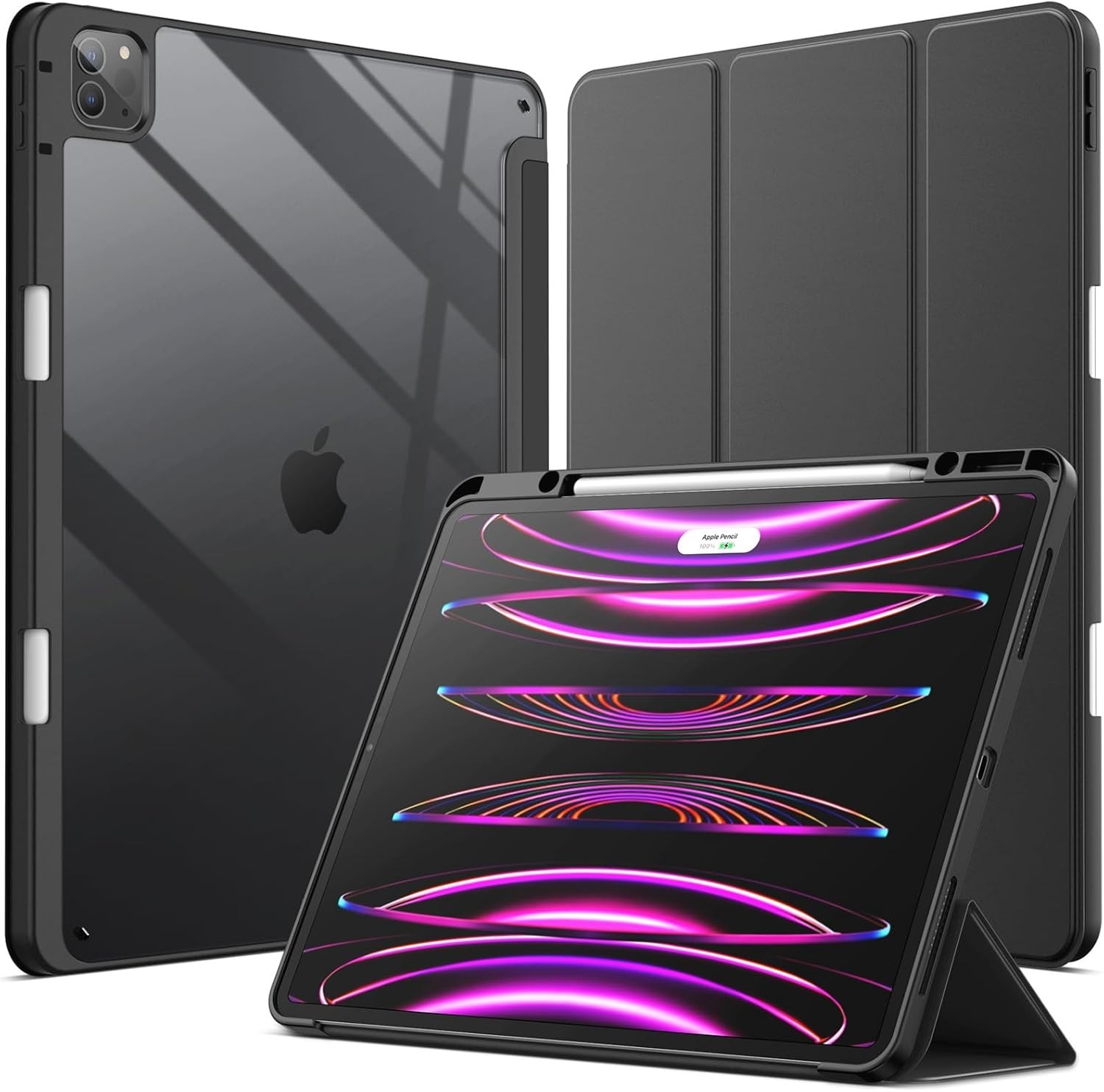 For iPad Pro 12.9 in Case 2020/2018 Full Body Protection Flip Cover Folio Shockp