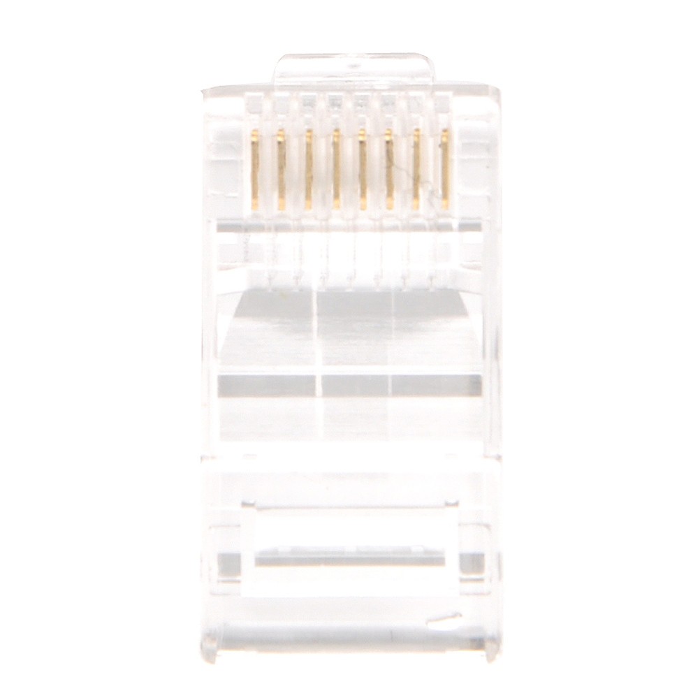Rj45 Cat5e Cable Connectors 100Pcs Reusable Plastic Crimp Ends Gold Contacts