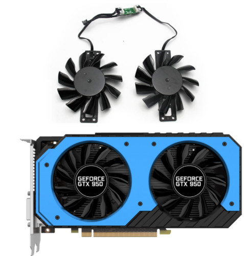 Pair Fans Cooler Fan For Palit GeForce GTX 950 GTX950 StormX GA82S2U