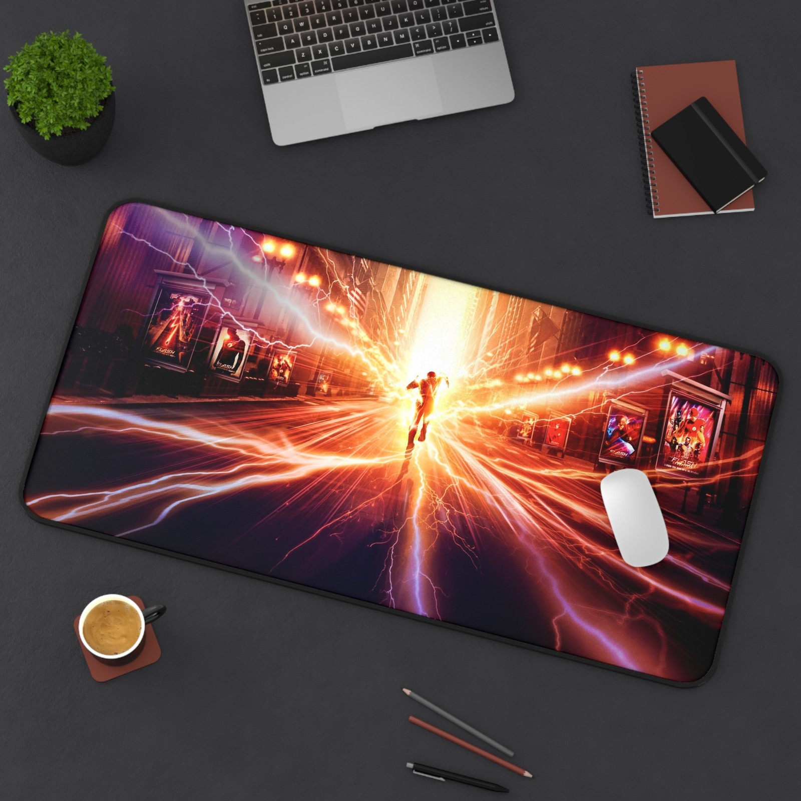 The Flash Barry Allen - Desk Mat Gaming Mouse Pad - Premium Stitched Edges