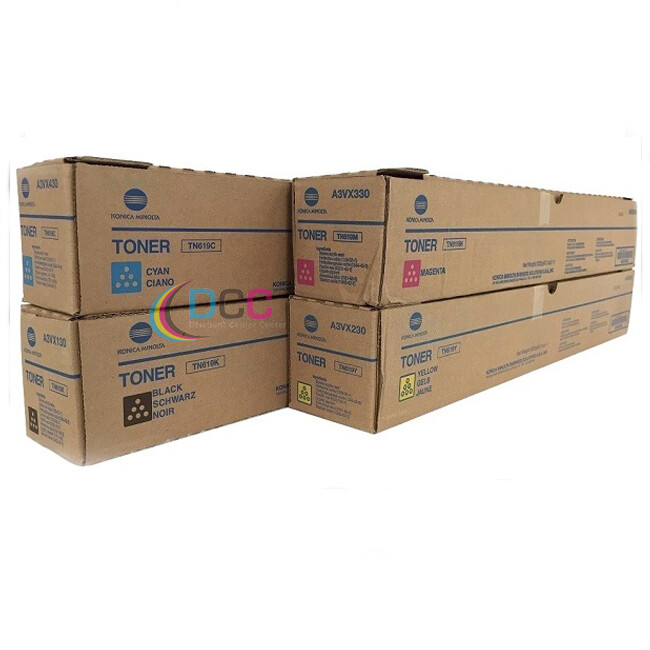 Genuine Konica Minolta TN619 CMYK Toners Set A3VX130 A3VX230 A3VX330 A3VX430 OEM