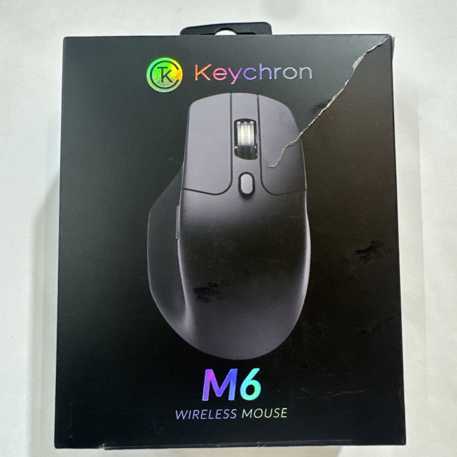 Keychron M6 Wireless Gaming Optical Mouse, Tri-Mode 2.4 GHz/Bluetooth 5.1