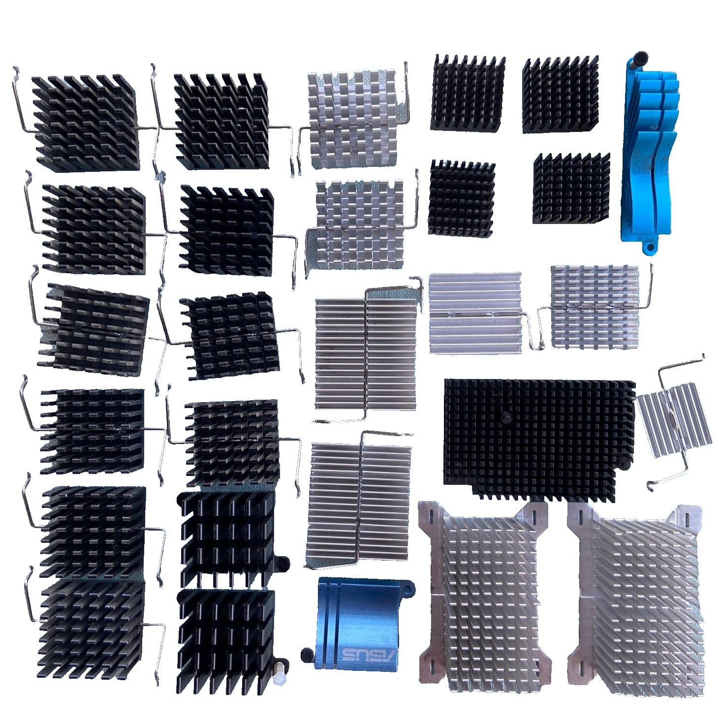 PC Computer Motherboard Heat Sink Lot 28 Video CPU Mostly Dell Sinks Processor