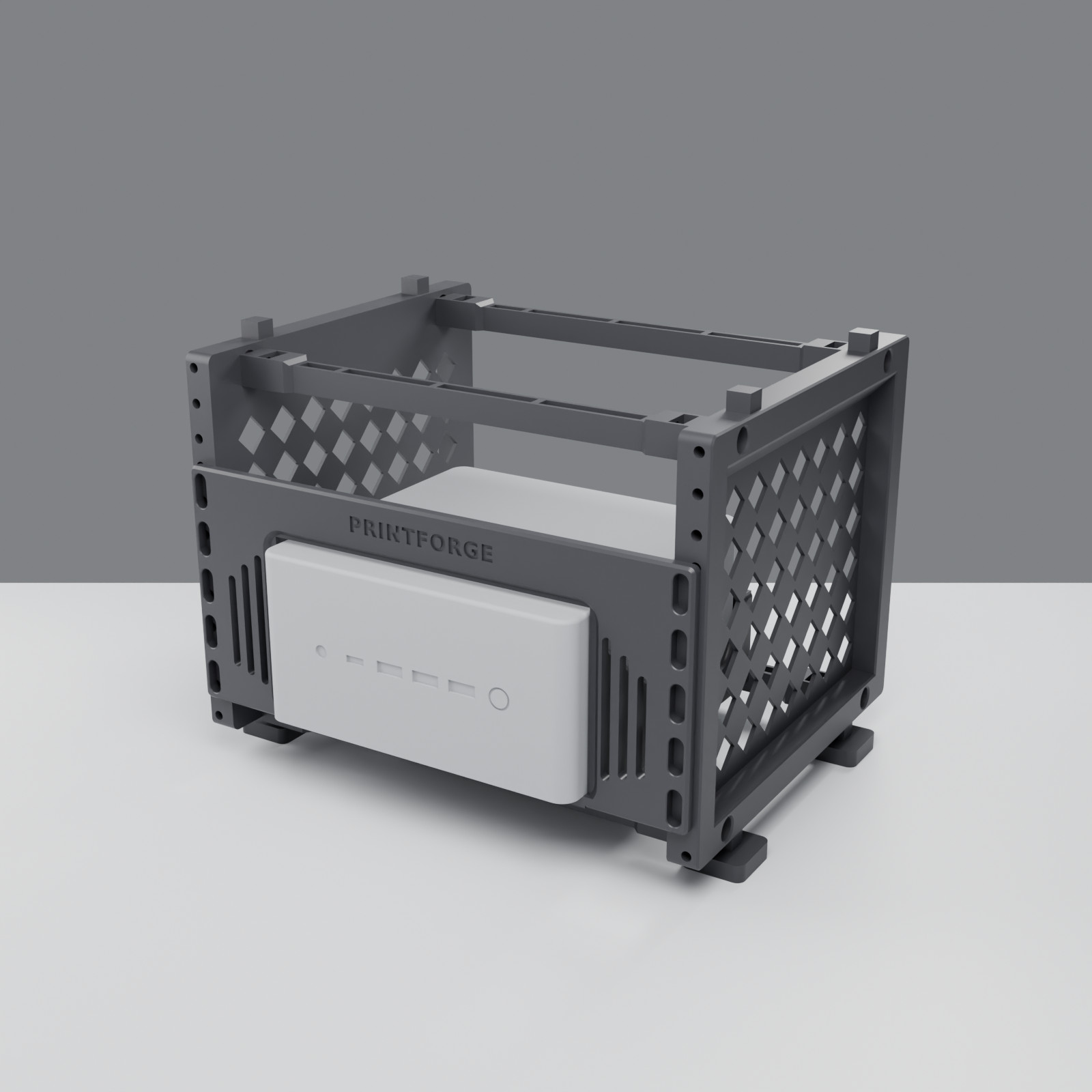 10 Inch Rack Mount 2.5U for GMKtec K12 EVO-T1 Mini PC Homelab Black PETG Tray