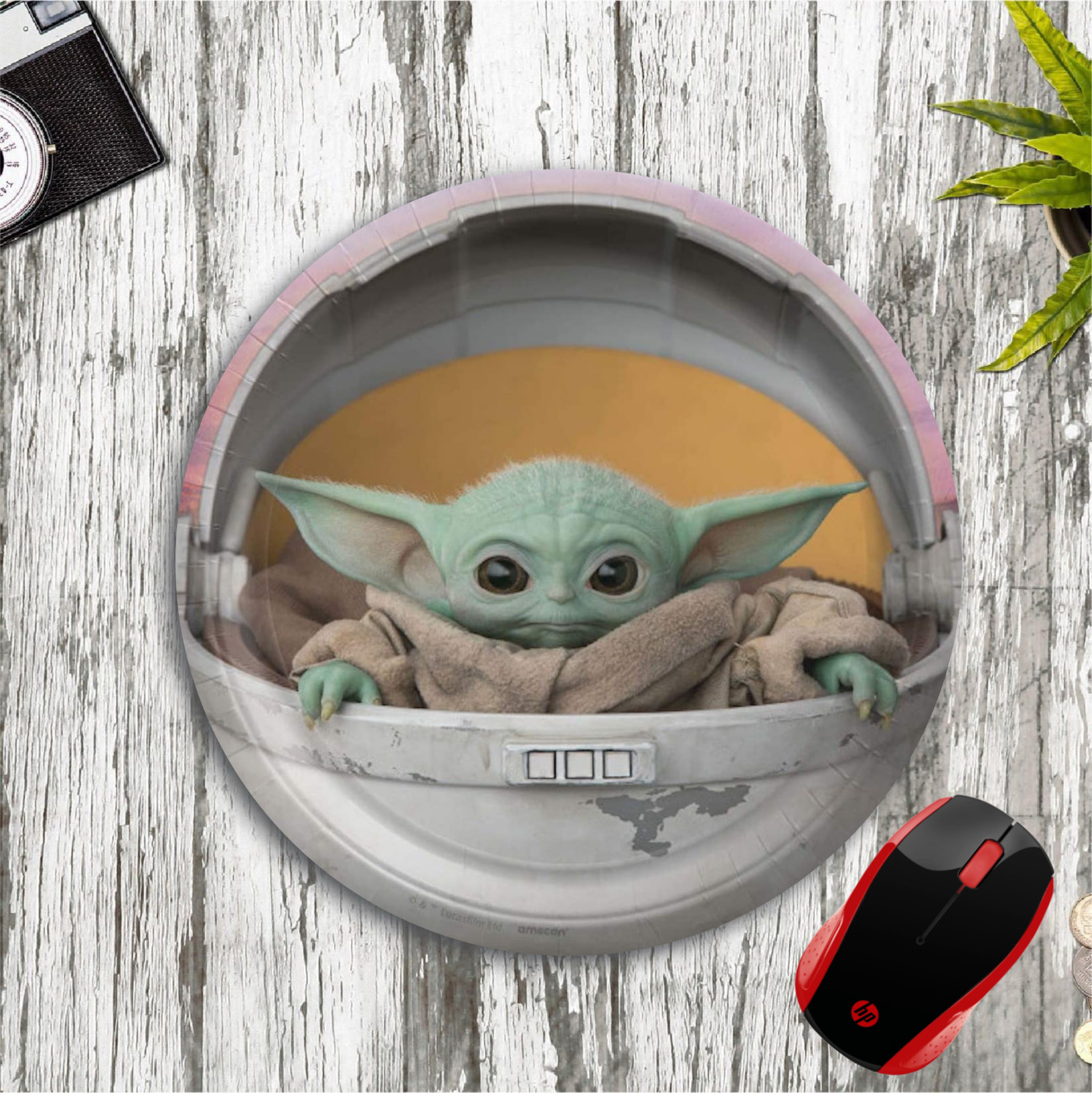 GROGU BABY YODA CUSTOM MOUSEPAD DESK MAT ROUND HOME SCHOOL OFFICE GIFT STAR WARS